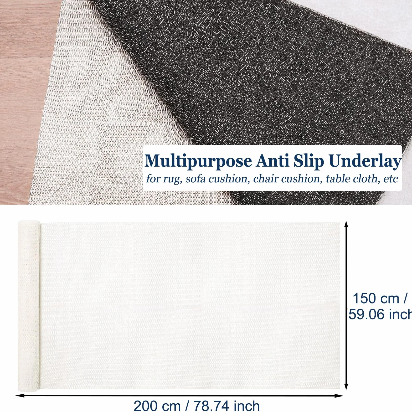 Tapis Antidérapant Découpable 150 x 200 CM Universal pour Voiture Coffre Maison