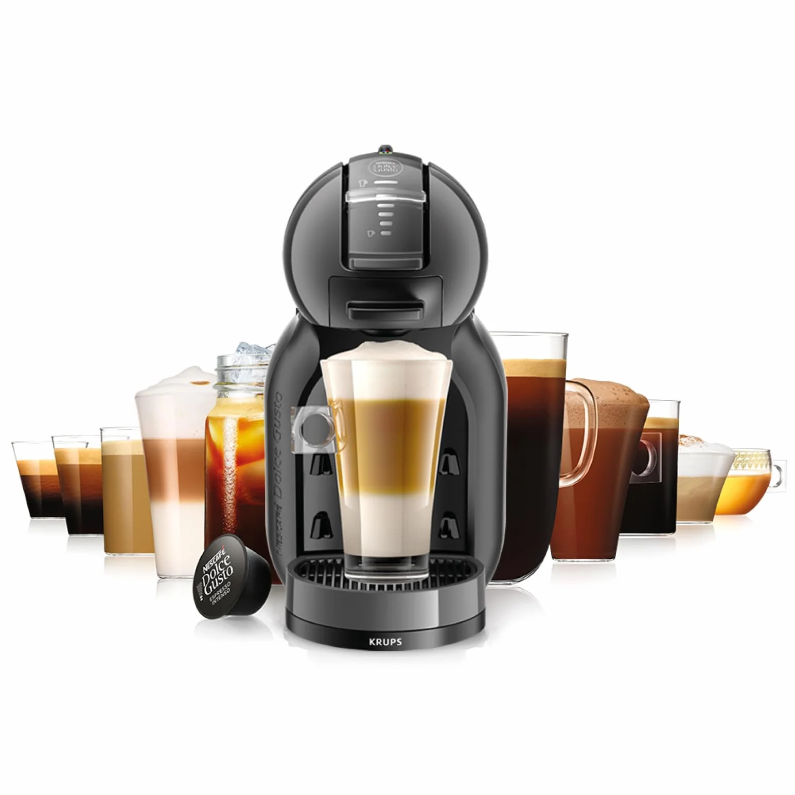 Krups Nescafé Dolce Gusto Mini Me Machine à café capsules multi-boissons 0.8 L 15 bars Noir/Anthracite