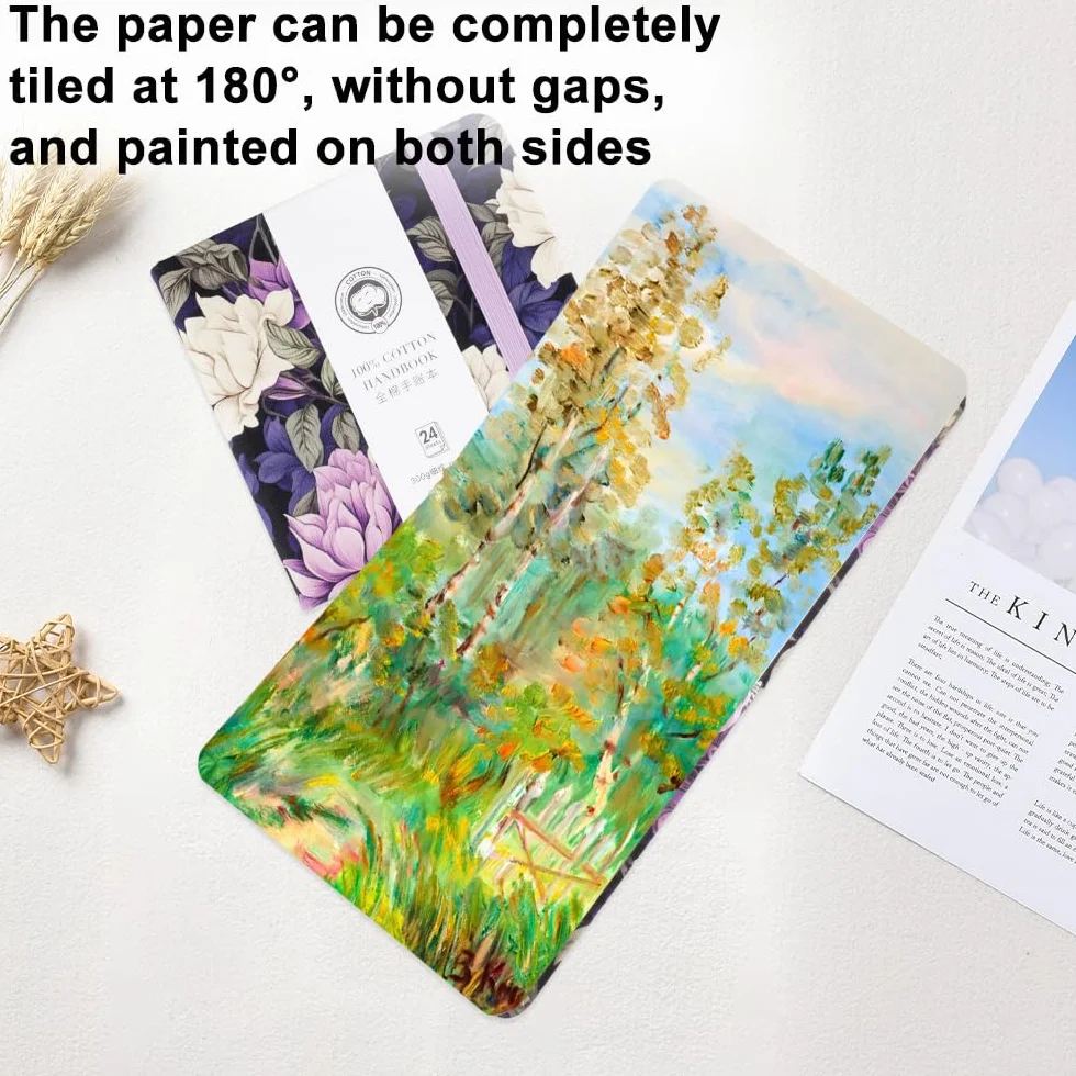 Carnet Aquarelle Mocrop 12x12cm 300g Coton 100% 24 Feuilles Grain Fin