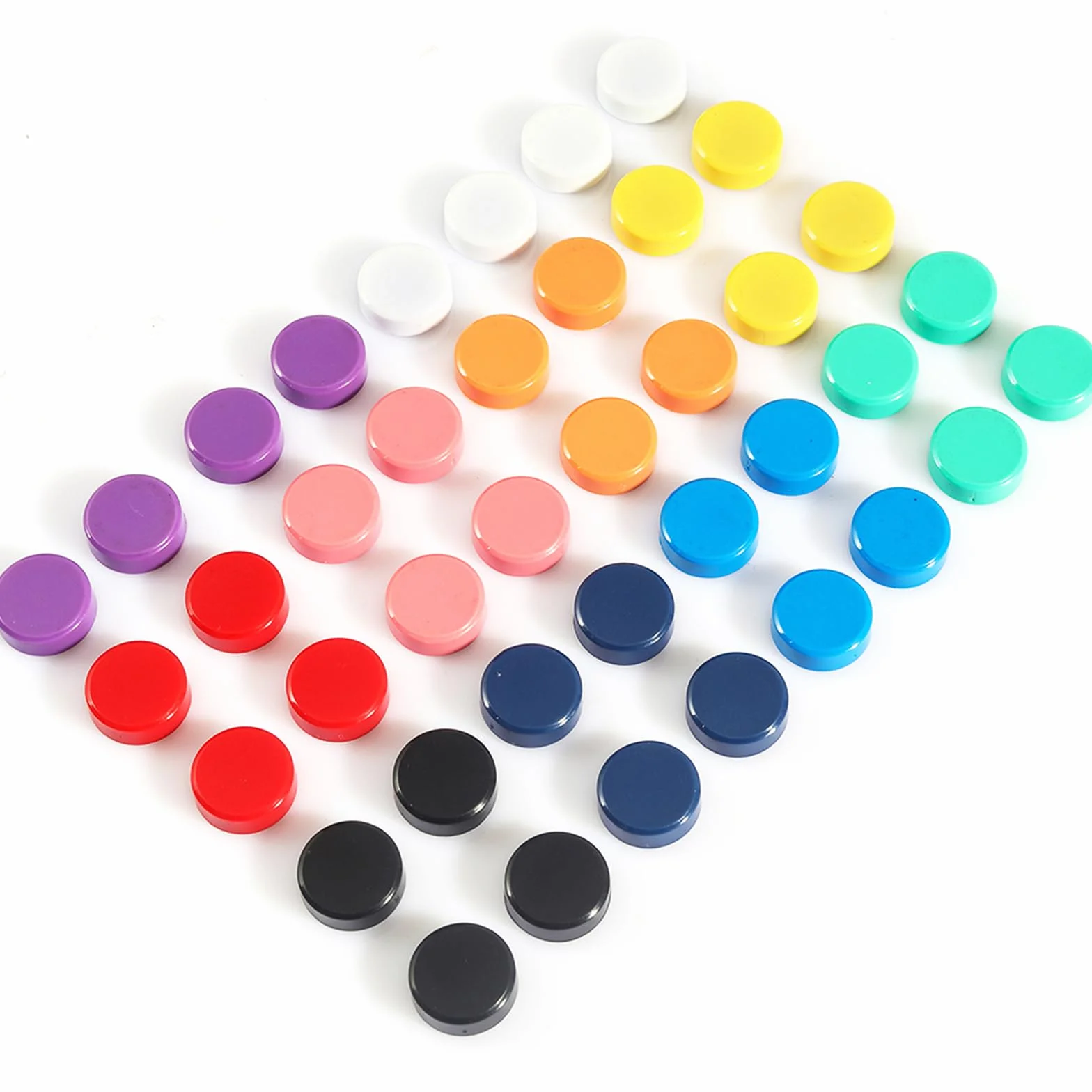 Aimant Frigo Puissant, 40PCS Petit Aimant Rond Magnet pour Tableau Magnétique, Calendrier