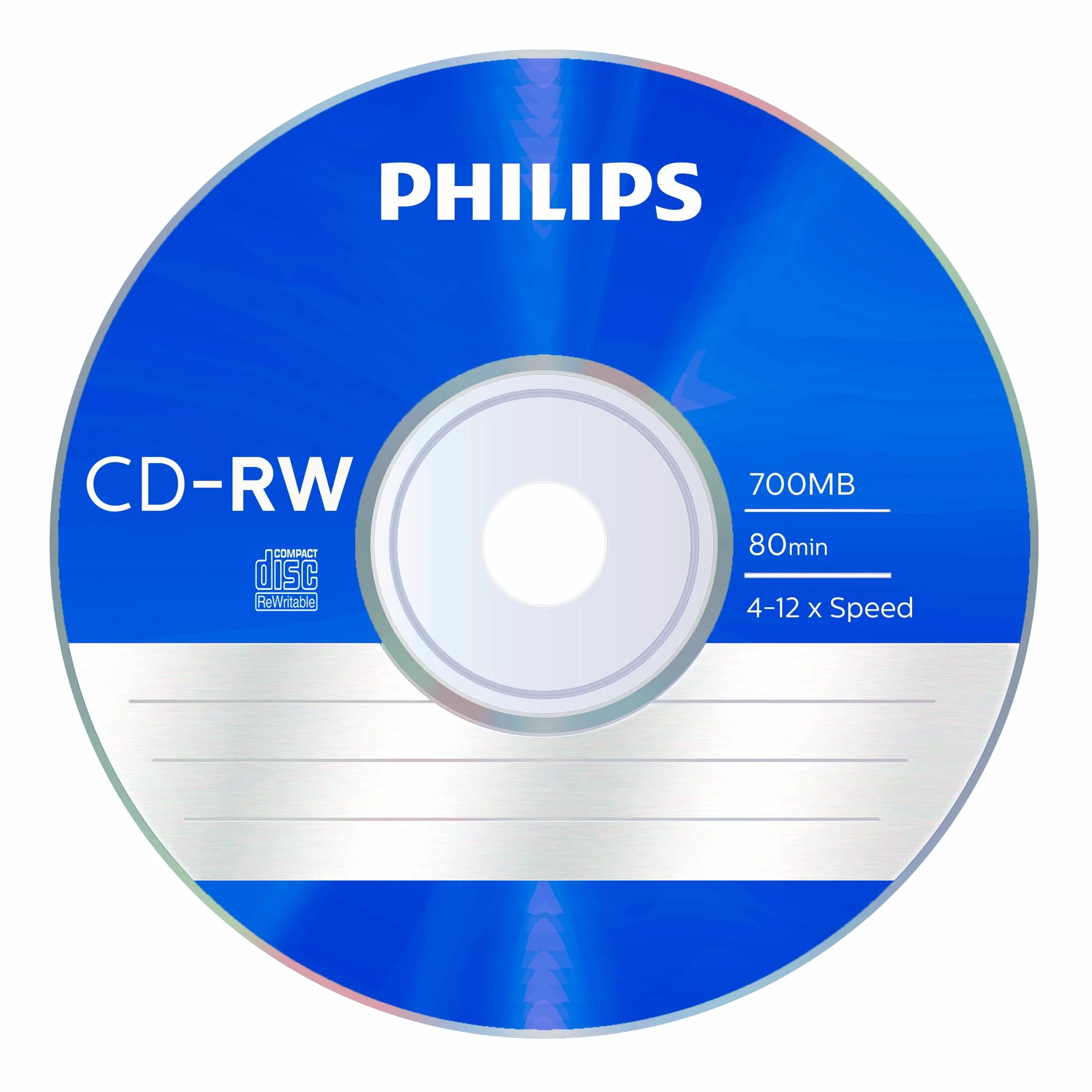 Philips CD-RW nośniki o wysokiej prędkości High-speed (700 MB / 80 minut, 4-12x prędkość, 5 szt. kolorowe Slim Case, wielokrotnego zapisu / nadpisywalne)