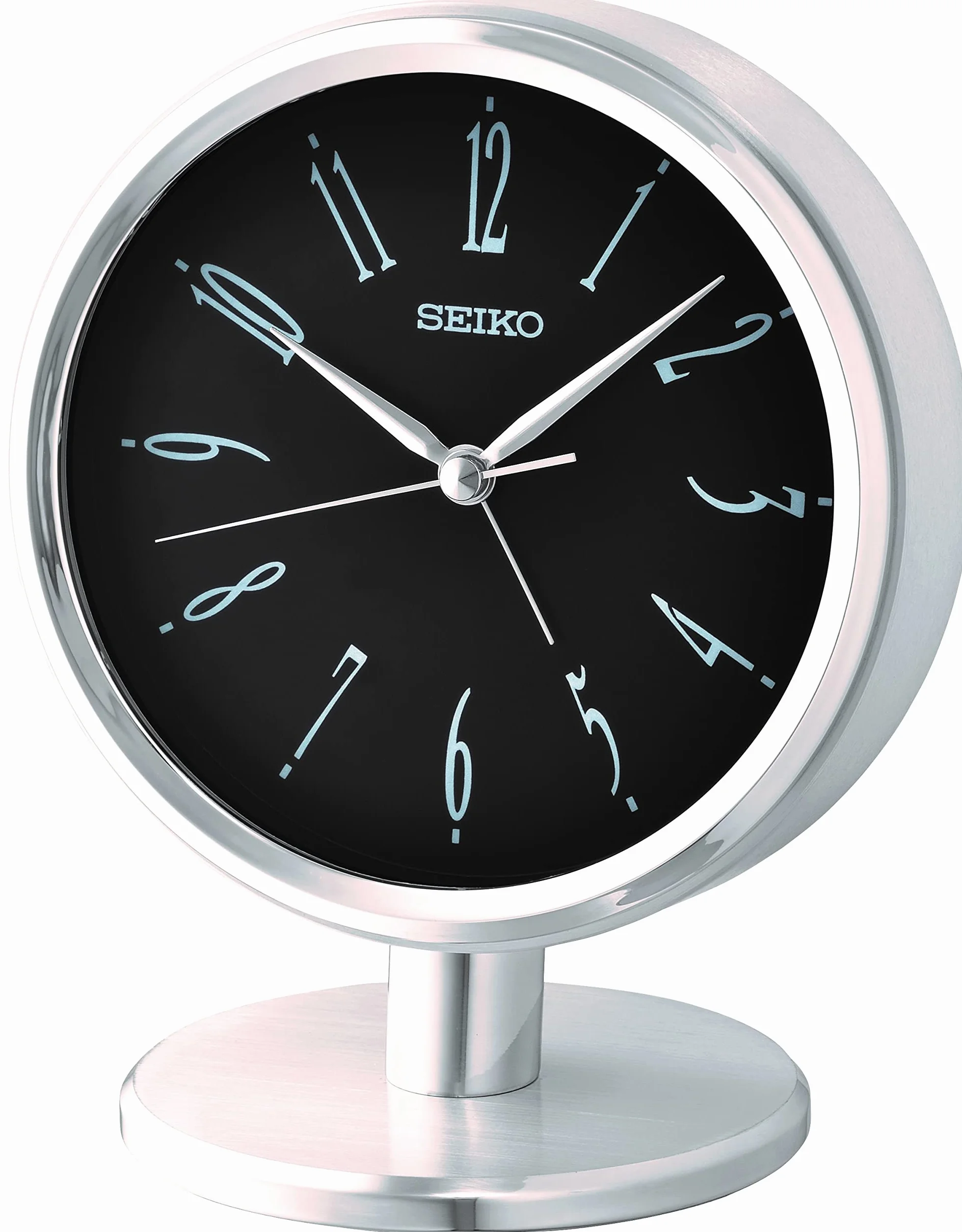 Seiko Horloge de cheminée ronde à quartz cadran transparent Argenté QHE186S