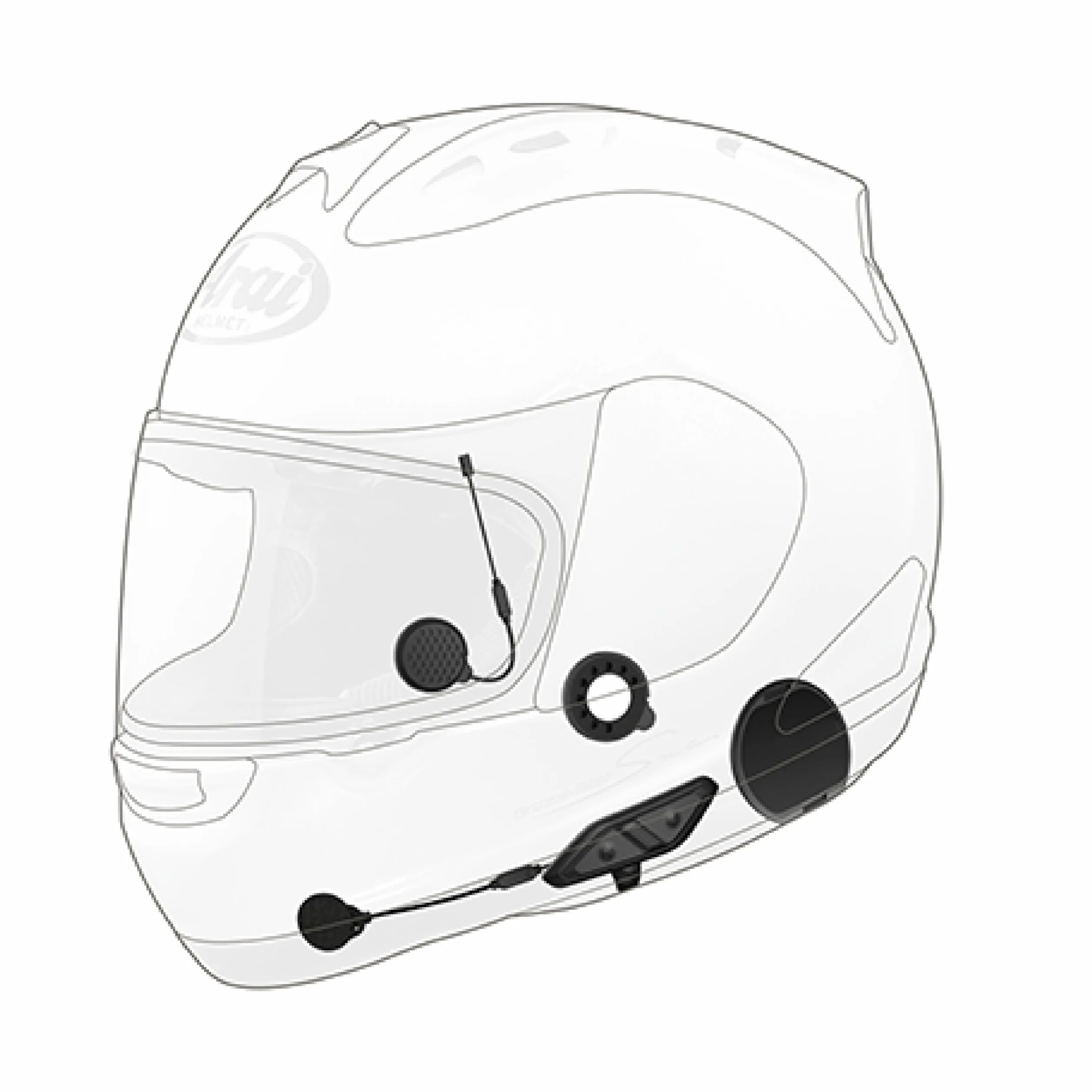 Sena 10U system komunikacji Bluetooth do motocykli i skuterów z pilotem zdalnego sterowania do kasków integralnych Arai, 10U-AR-11