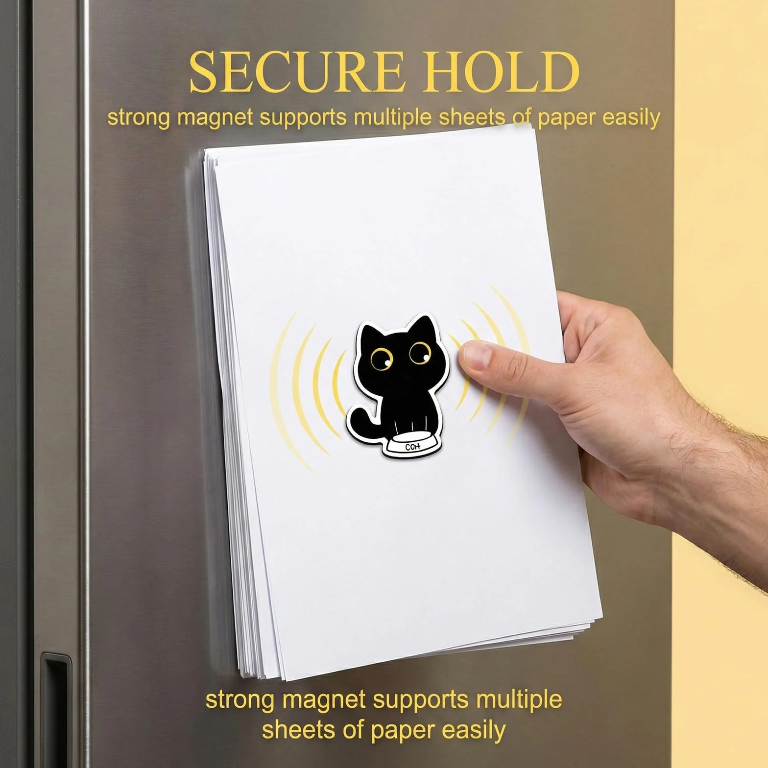Lot de 20 Aimants Frigo Chat Noir 3D pour Décoration Frigo Tableau Magnétique