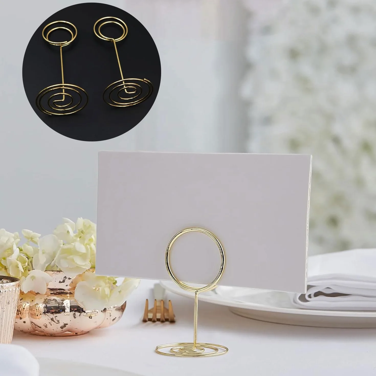 Supports de table dorés ronds lot de 30 pour mariages banquets fêtes