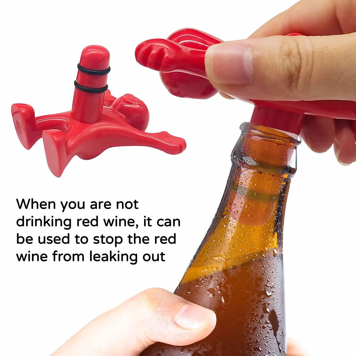 Tire Bouchon Cadeau Homme, 3pcs Rouges Tire Bouchon Cadeau Homme Femme,Bière Ouvre Bouteille Tire Bouchon Drole pour Cadeau Noël Anniversaire