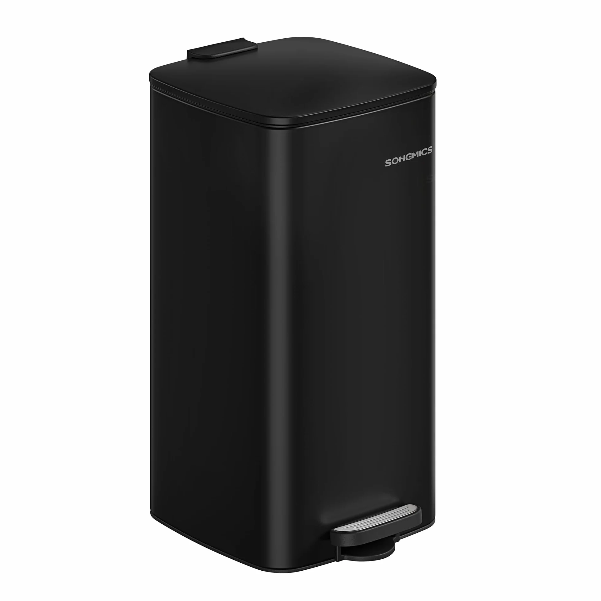 SONGMICS Poubelle de Cuisine 30 L Acier à Pédale LTB593B02 Noir