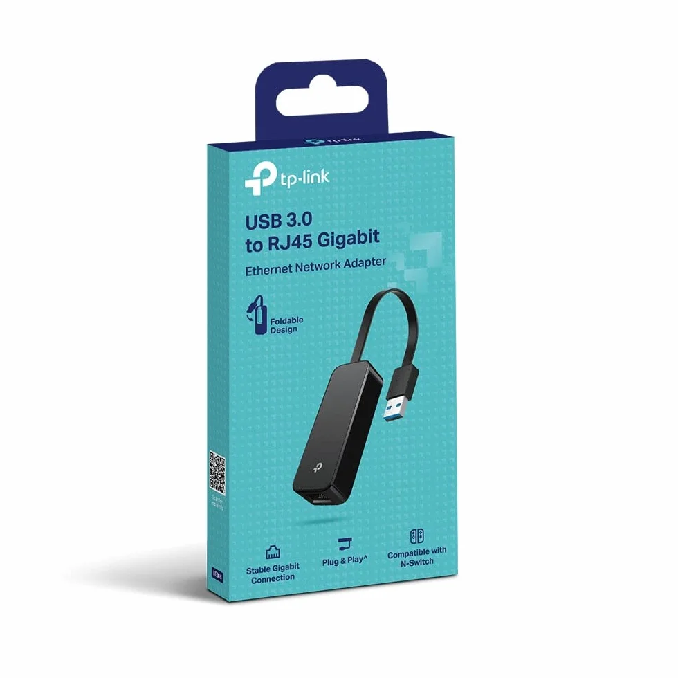 TP-Link Adaptateur USB Ethernet UE306, USB 3.0 vers Gigabit, Pliable, Compatible Nintendo Switch, Windows, MacOS, Linux