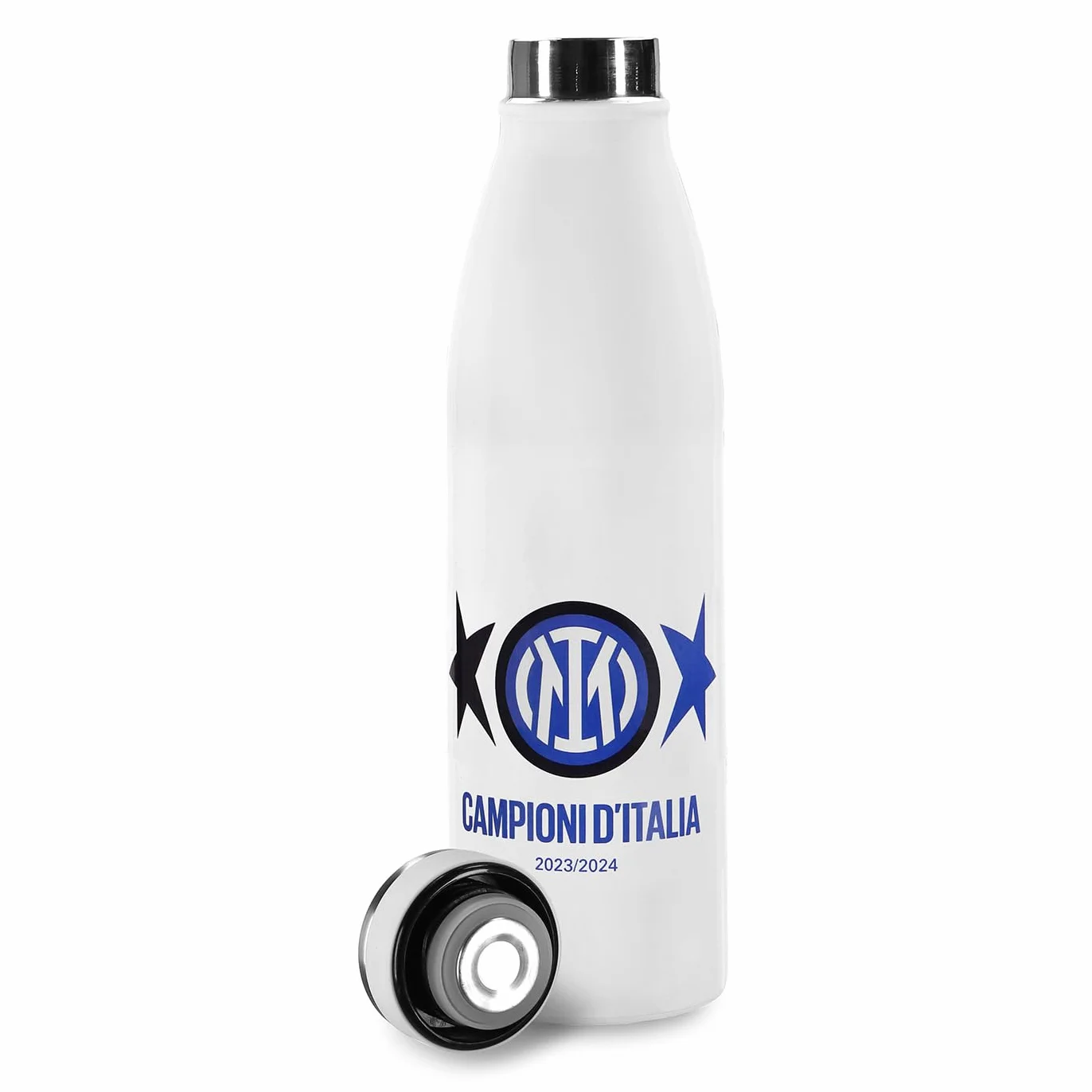 Inter I M New Logo Bottle Gourde Unisexe Adulte, Blanc Écusson, 500 ML