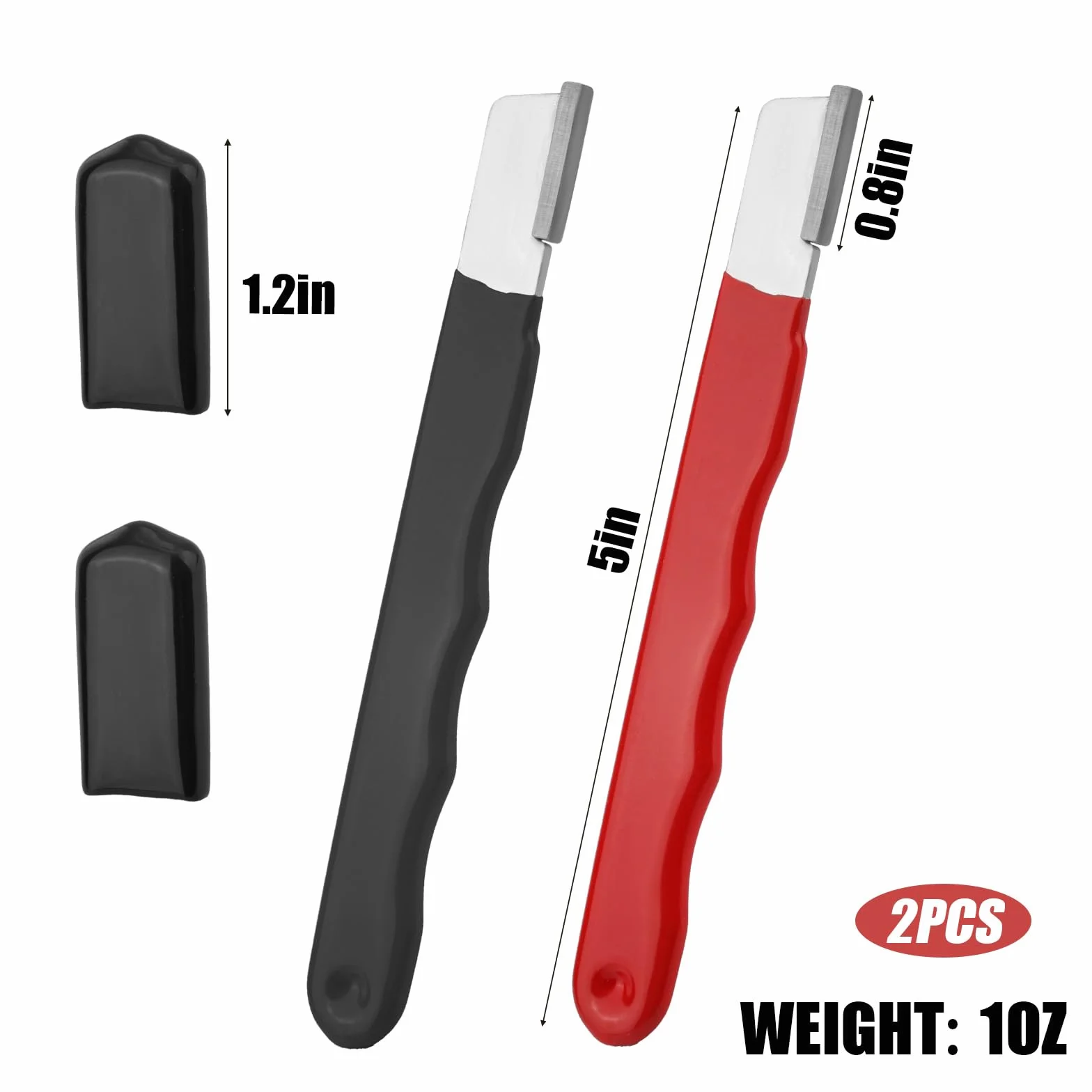 Aiguiseurs d'Outils de Jardin Lot de 2, Aiguiseur Polyvalent Portable pour Lames Sécateurs Hachettes Ciseaux Faucilles Cisailles (Noir et Rouge)