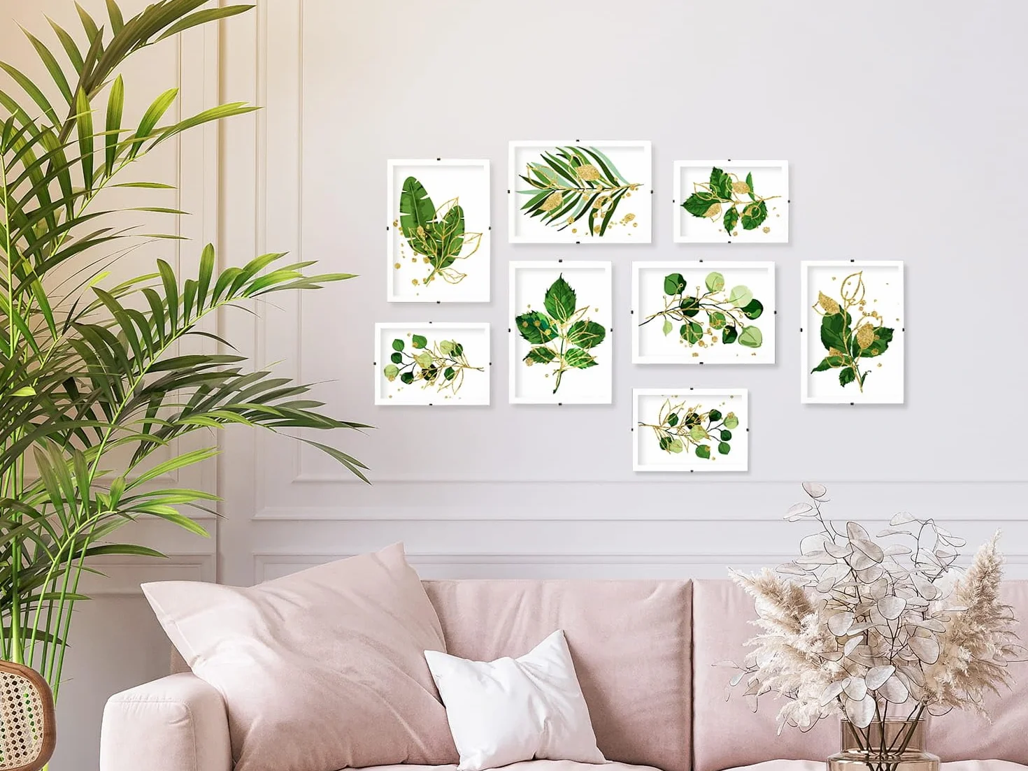Cadre à clips en plexiglas 20 x 50 cm MG Design – pour photos posters puzzles suspension verticale horizontale