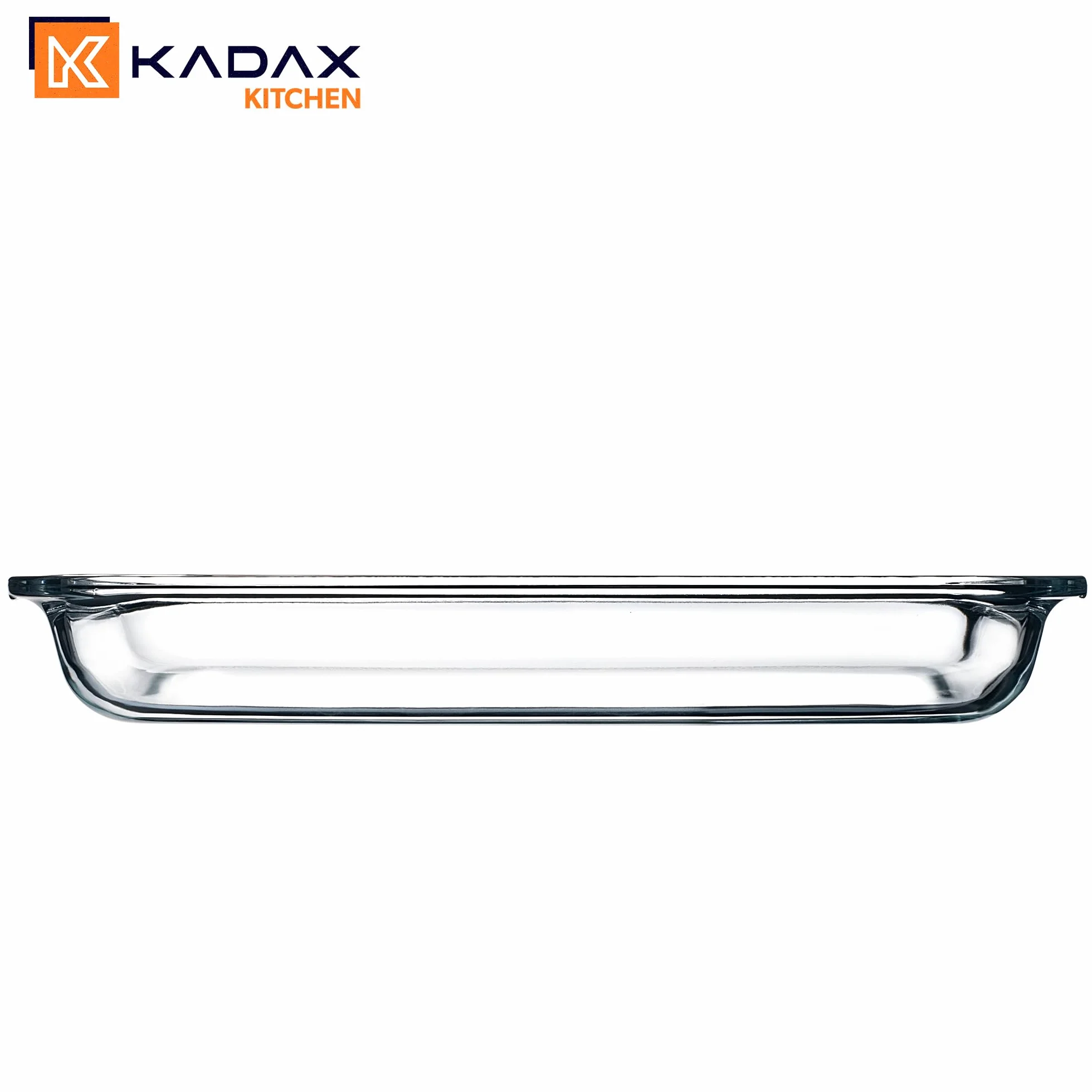KADAX Plat à gratin rectangulaire de 6 l en verre résistant à la chaleur avec couvercle, passe au lave-vaisselle, plat à rôtir, plat à gratin en verre pour lasagnes, gâteaux (transparent)