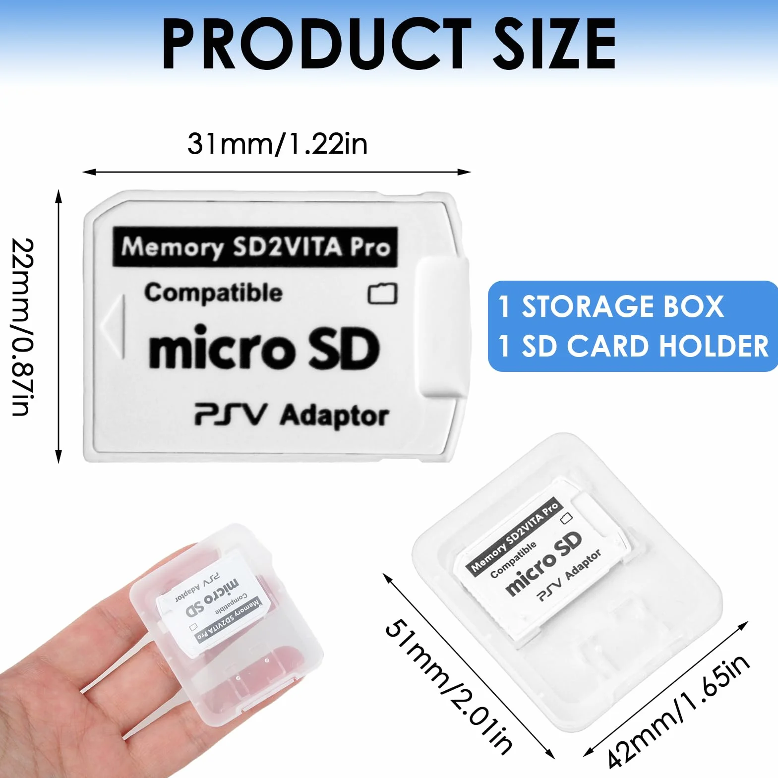 Karta pamięci SD2Vita 5.0 Ultimate Version Adapter do PS Vita, konwerter Micro SD PSVSD ze schowkiem, obsługa do 256 GB, dla PS Vita 1000/2000 Firmware HENkaku/Enso 3.60