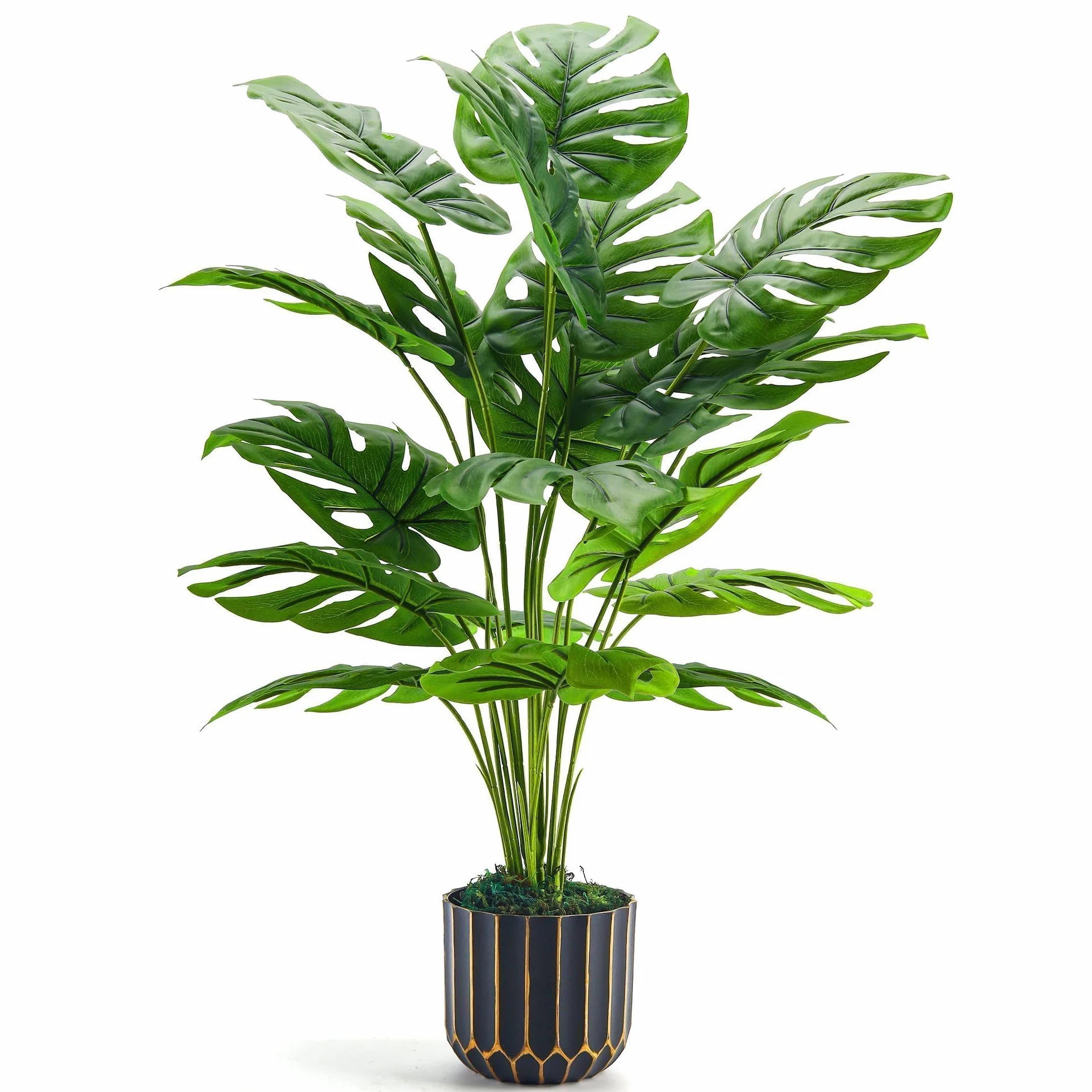 Monstera Artificielle en Pot 71cm Der Rose Plante Décoration Intérieur Salon