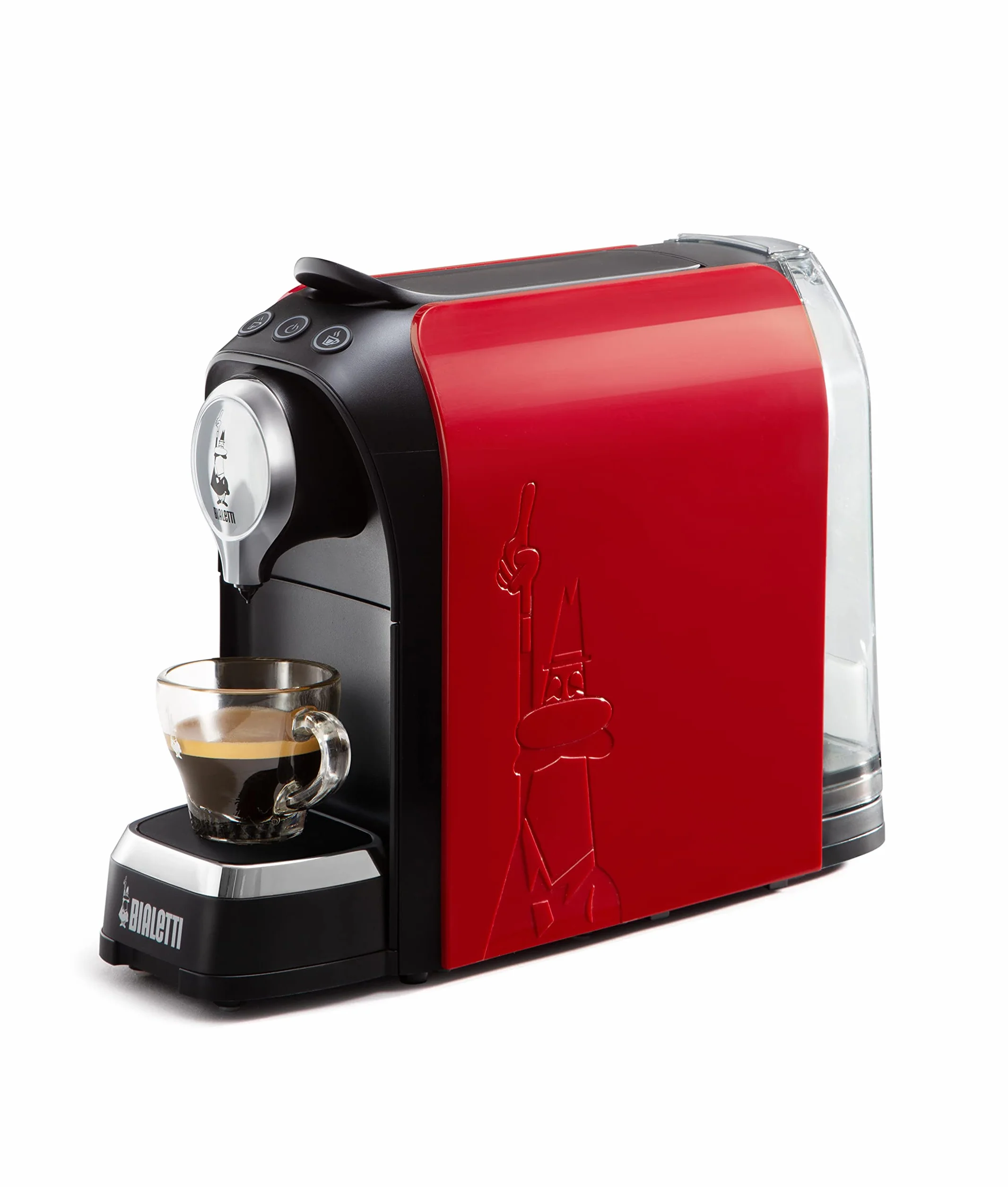 Bialetti Super, Machine à café expresso pour Gélules en aluminium, 1200W, Rouge
