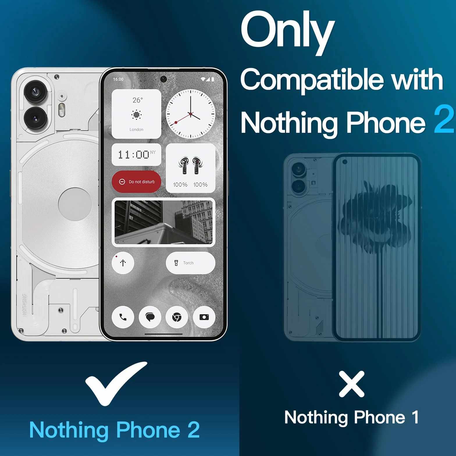 JETech Ochraniacz Ekranu dla Nothing Phone 2 6,7 Cala, 9H Screen Protector Szkło Hartowane Film Folia, Odporny na zarysowania, HD Przezroczyste, 3 Sztuki