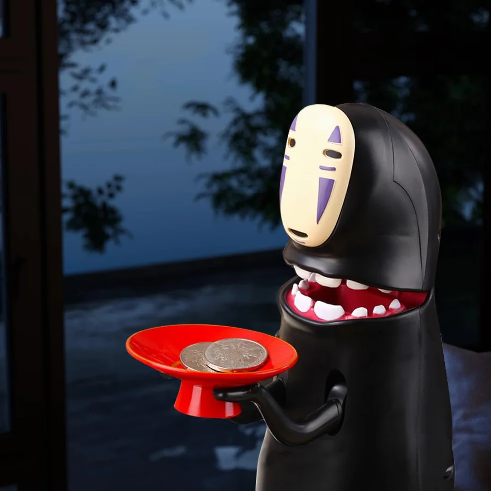 Tirelire Électronique Anime Enfant, Avalage Automatique Pièces, Effet Sonore Hoquet, Noir
