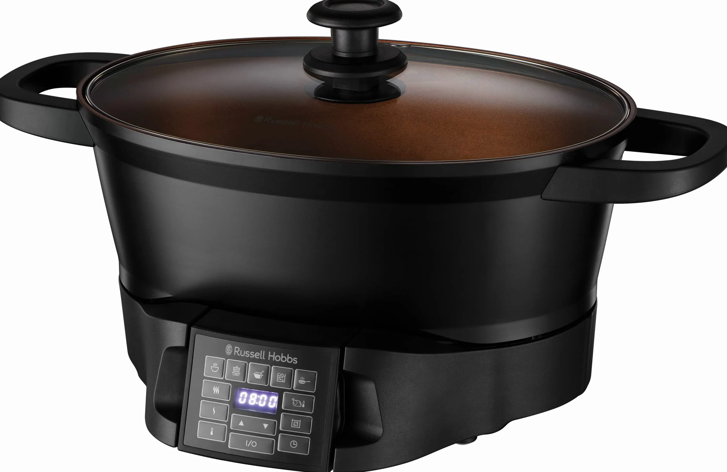 Russell Hobbs Mijoteur Electrique [8 en 1 Polyvalent] Good to Go (Rôtir, Cuisson lente, à vapeur, sous vide, ébullition, mijoter, cuiseur de riz, 6,5L, Economie d'énergie, Commande amovible) 28270-56
