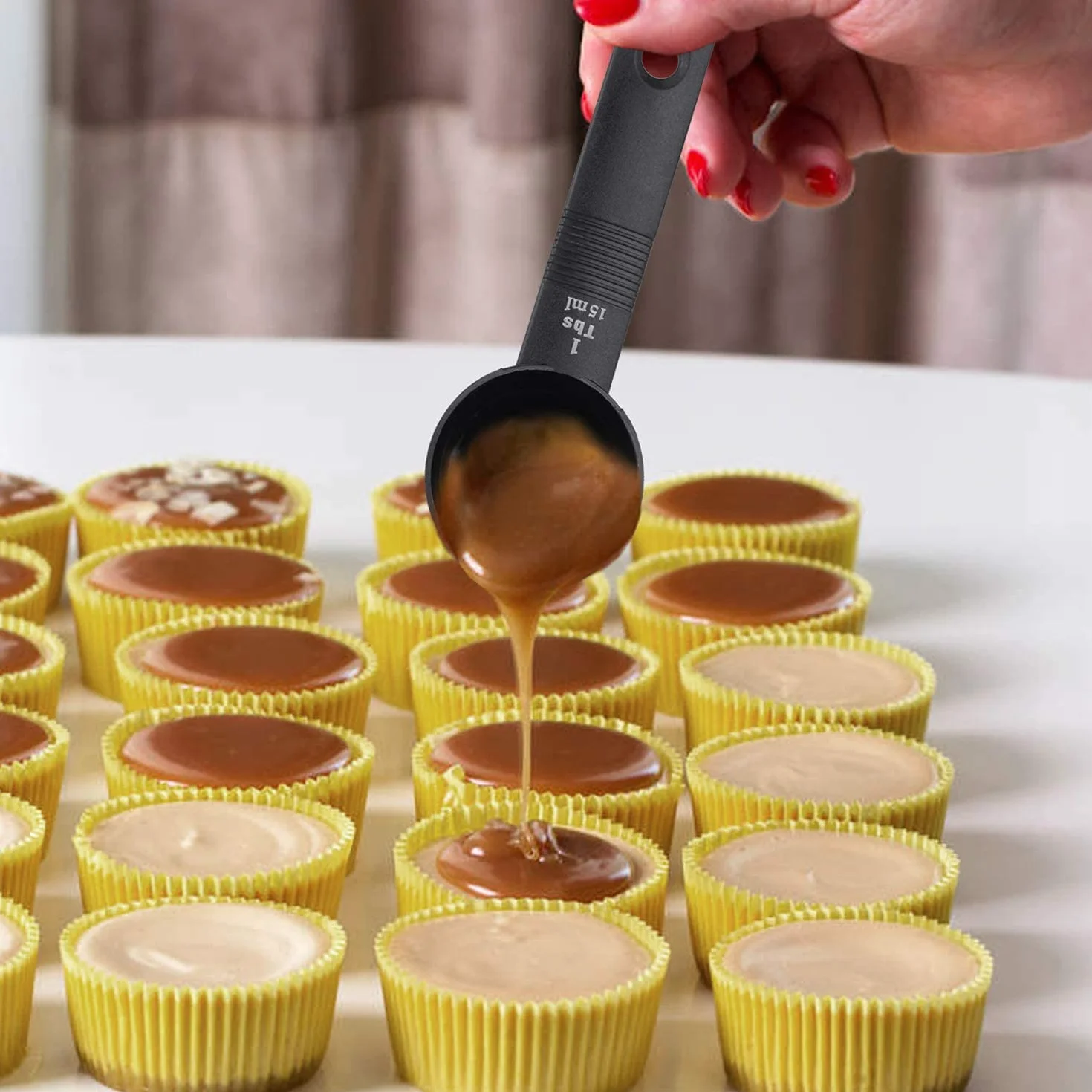 Jeu de cuillères et tasses de mesure 10 en 1 en plastique - Gobelets doseurs pour ingrédients secs et liquides