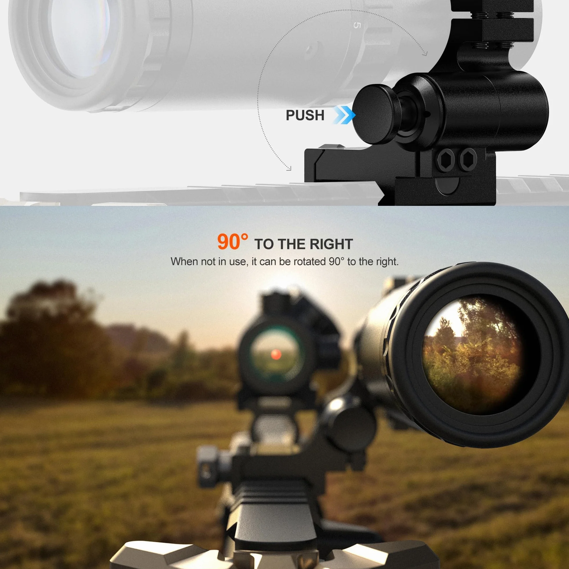Feyachi M57 1,5-5X Red Dot Lupa i RS-30 Luneta 2 MOA Red Dot Sight z bocznym montażem pasuje do szyn 21 mm/22 mm