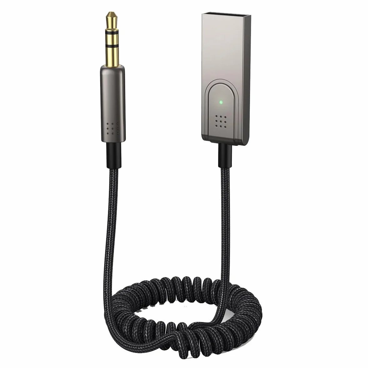 MMOBIEL Aux Bluetooth Odbiornik Samochodowy USB 3,5 mm AUX - Adapter Bluetooth USB-A do Gniazda 3,5 mm z Mikrofonem Odbiornik do Słuchania Muzyki i Prowadzenia Rozmów w Trybie Głośnomówiącym