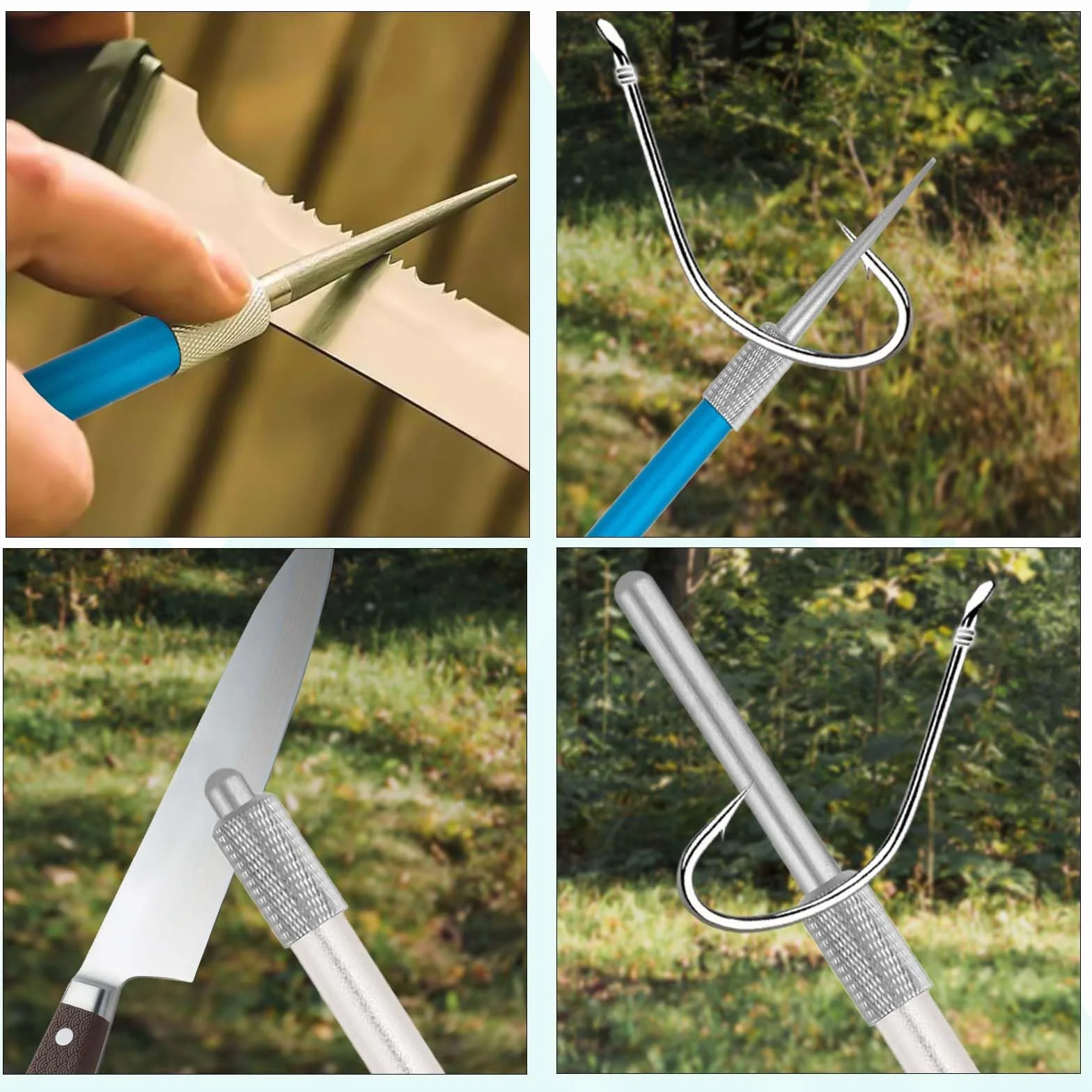 TIESOME Aiguiseur de couteaux en diamant portable Pierre à aiguiser diamantée