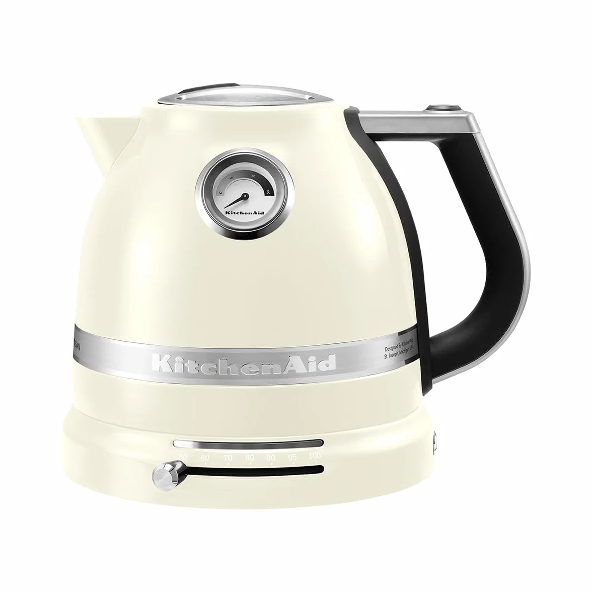 KitchenAid Bouilloire Électrique - Artisan - Température Réglable - 1,5 L - Crème