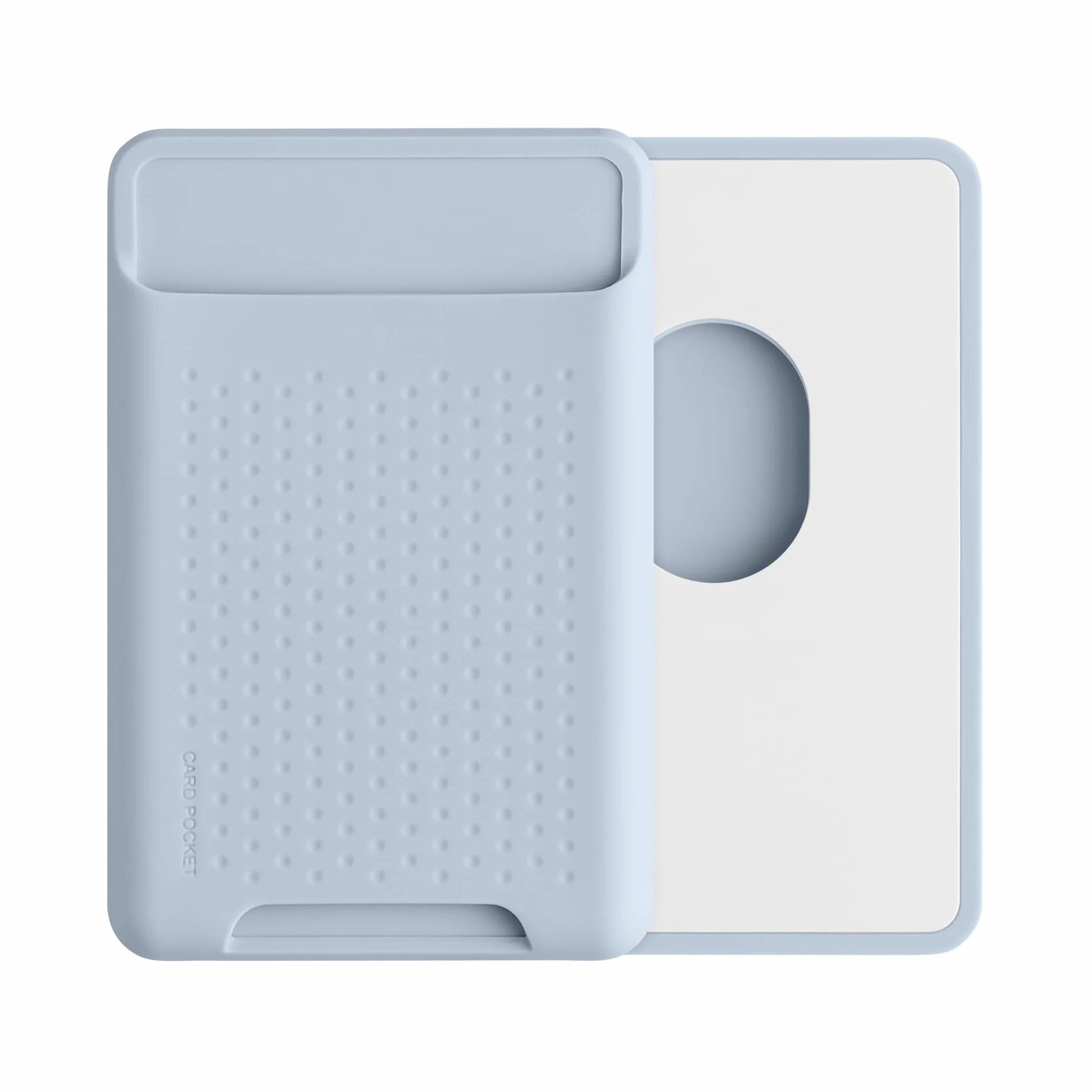 kwmobile Etui na karty kompatybilne z Apple iPhone 16/15 / 14/13 / 12 Series - magnetyczne etui na karty - kompatybilne z MagSafe - jasnoniebieski