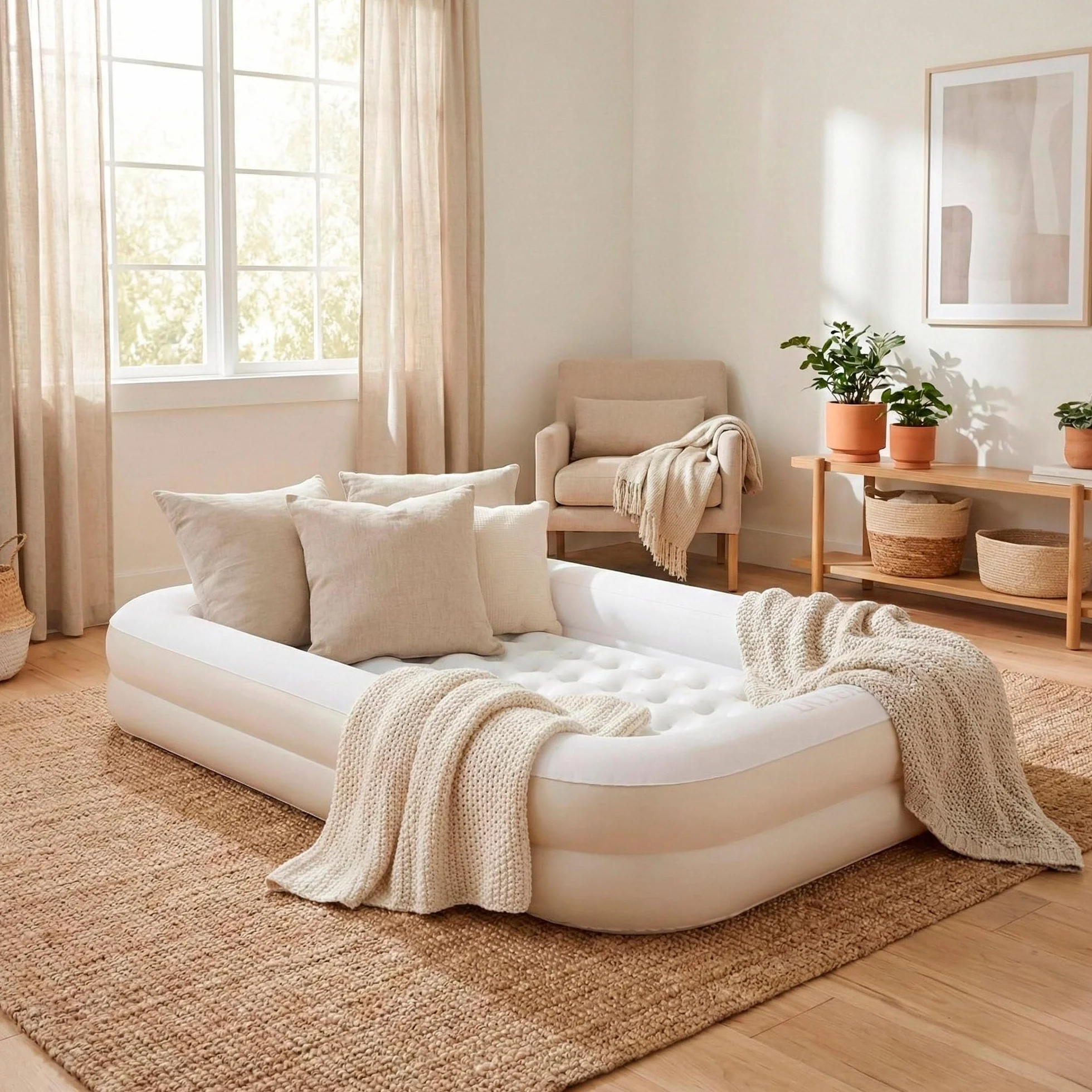 Intex Lit de Voyage pour Enfants avec Pompe Manuelle 66811NP (168 x 107 x 25cm / Matelas intérieur 132 x 71 x 10cm)