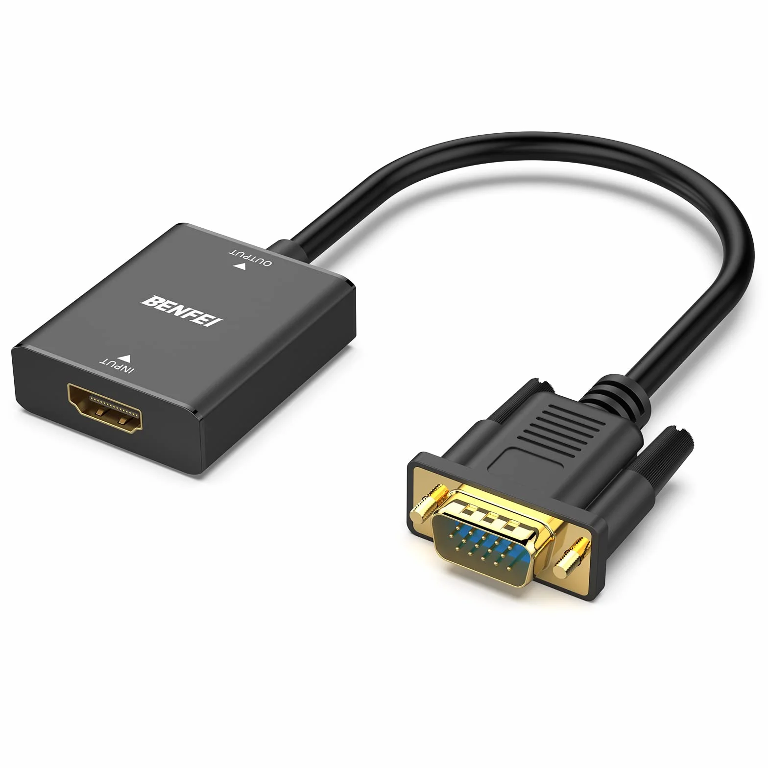 BENFEI Adaptateur HDMI vers VGA Femelle vers Mâle avec Audio 3,5 mm