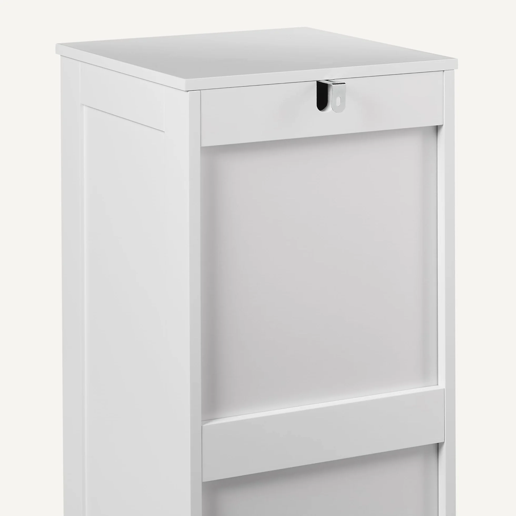 Amazon Basics Meuble de Rangement de Salle de Bain avec 4 tiroirs, Rangement sous évier, Construction MDF, Blanc, 30cm x 30cm x 82cm