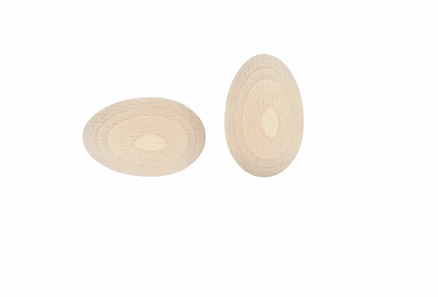 Oeufs en bois massif pour peinture découpage pyrogravure - Hêtre non traité 25x35 mm Pâques
