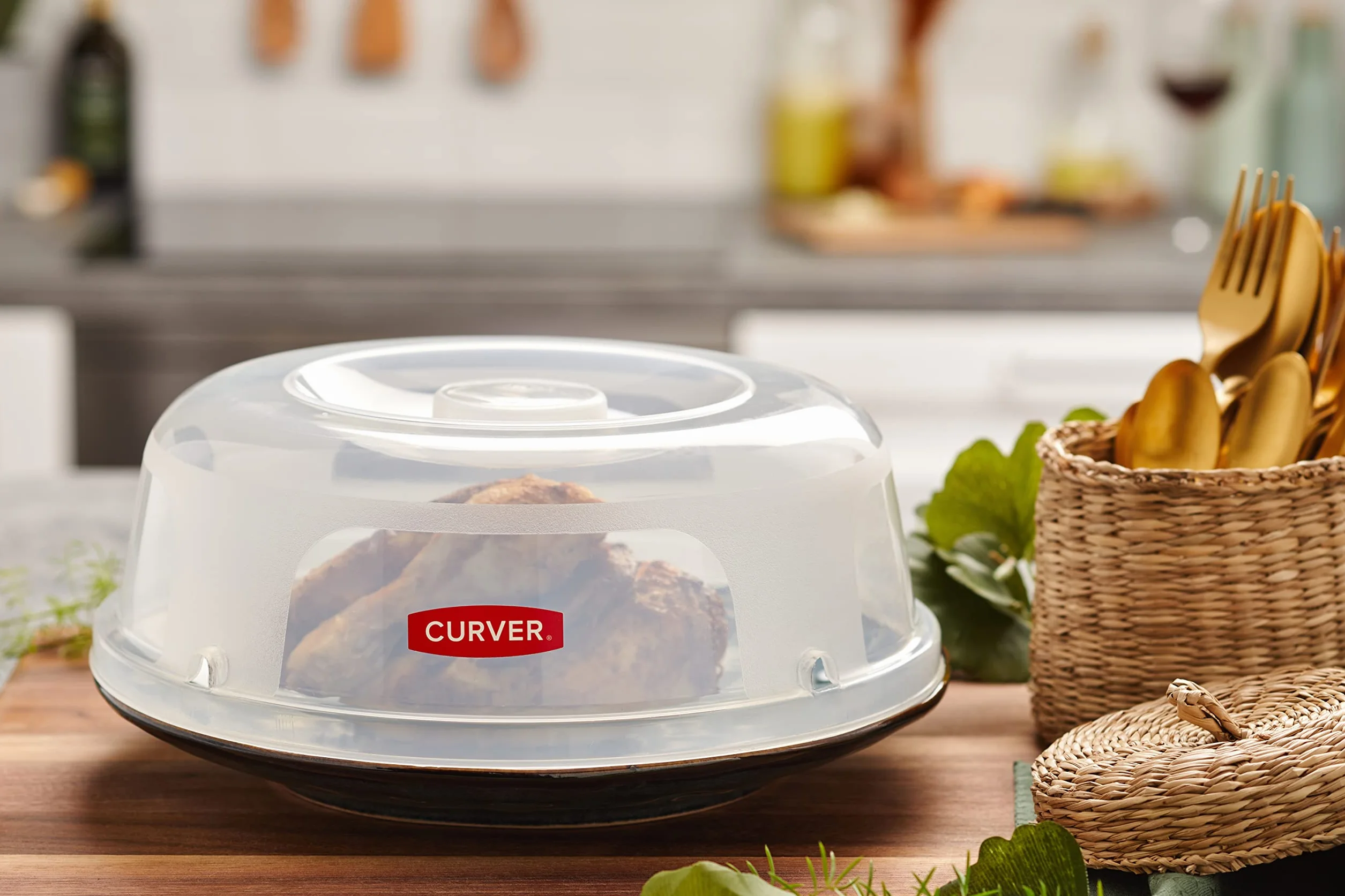 Curver Couvre Assiette PP 27x27x8,9 cm Transparent