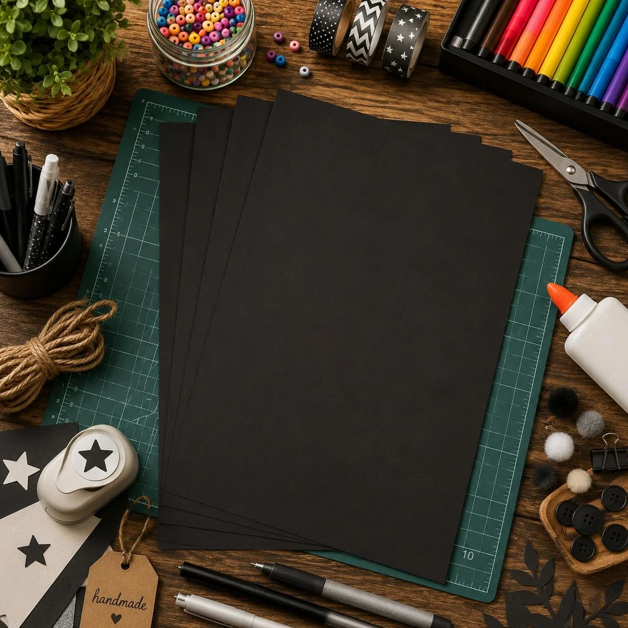 Clairefontaine 97350C Papier Dessin Noir A4 120g 25 Feuilles