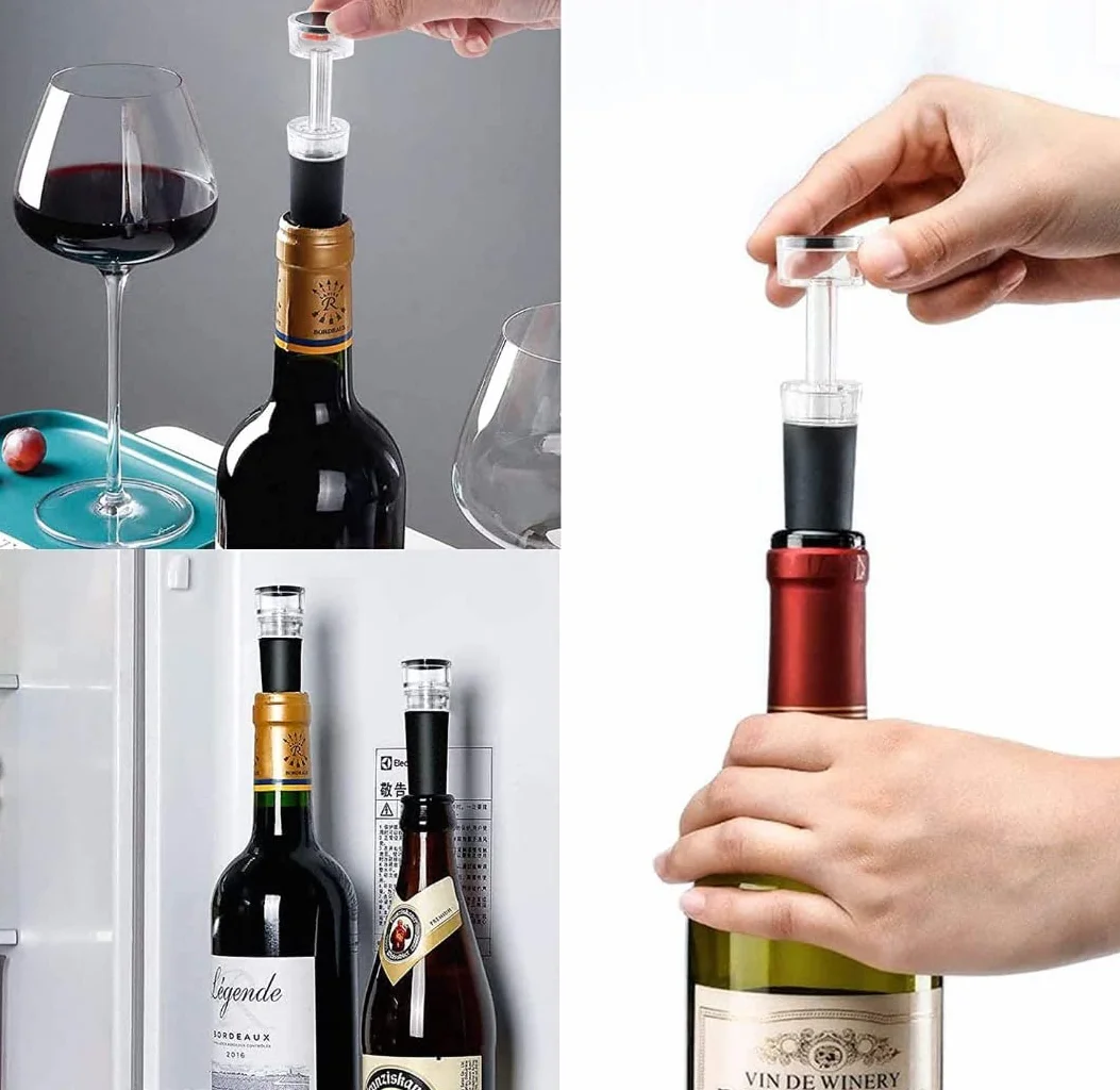 Tire bouchons, Ouvre Bouteille de vin, verseur pour le vin,Ensemble cadeau d'accessoires pour le vin avec coffret