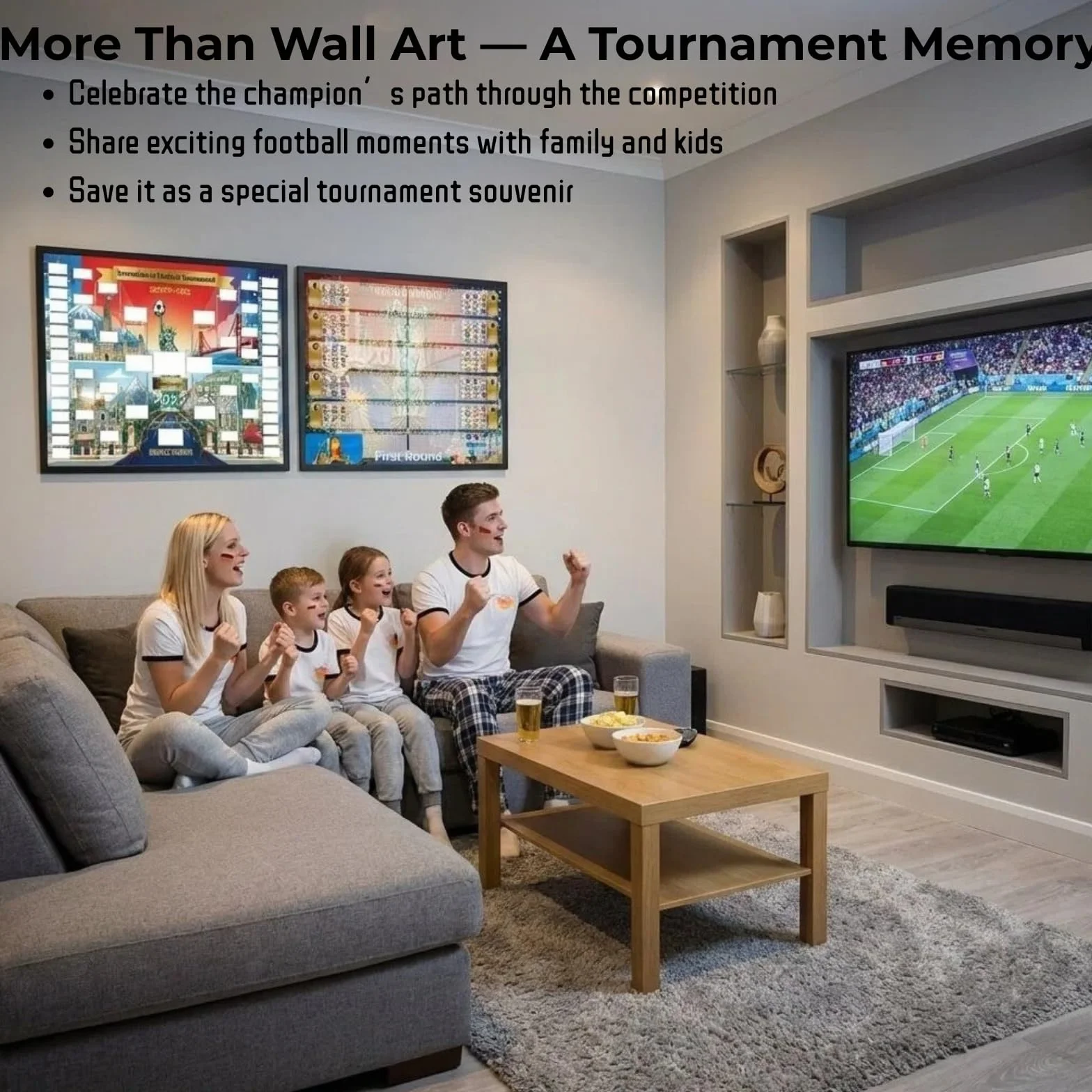 Plakat Mural Schedule Interactif Coupe du Monde 2026 - Stickers pour Prédire et Suivre 104 Matchs