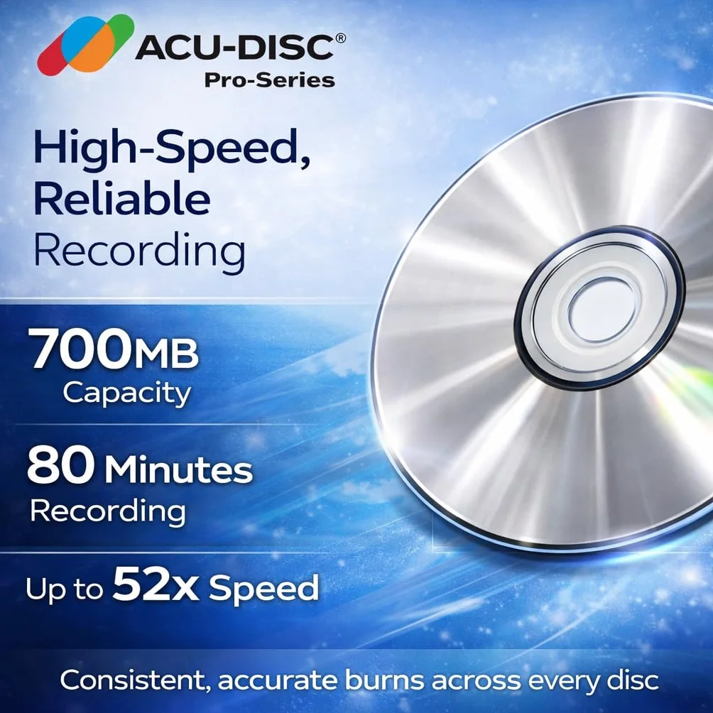 Pro-Series CD-R80 Lot de 50 disques vierges 700 Mo 52x 80 min Protection UV