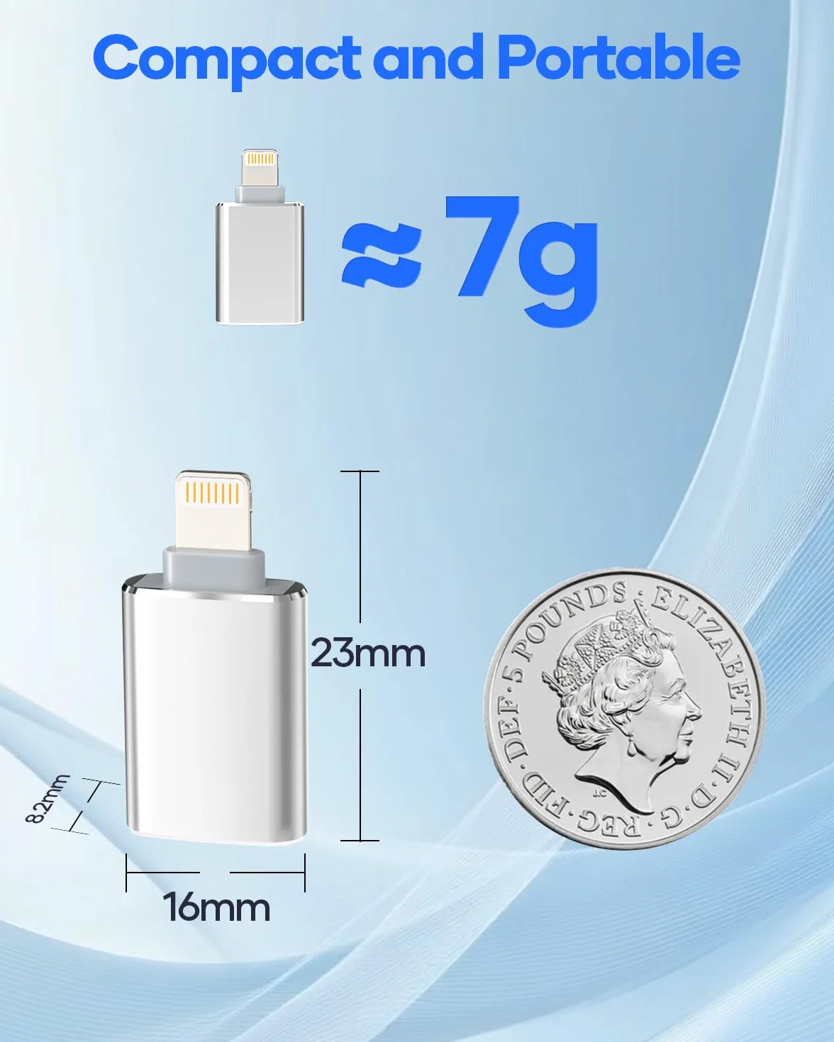 Adaptateur Lightning vers USB Mâle Femelle pour iPhone 14 13 12 11 Pro Max OTG