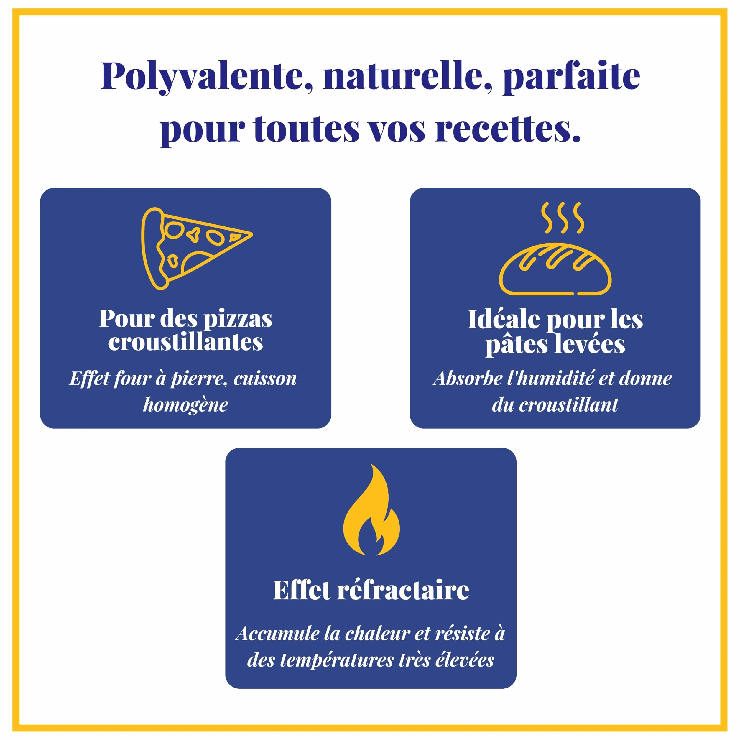 Plaque réfractaire pour pizza en pierre de lave de l'Etna 39x35x2 cm – Fabriqué en Italie Sicile - pour Four Traditionnel au Bois Barbecue Grill et Charbon