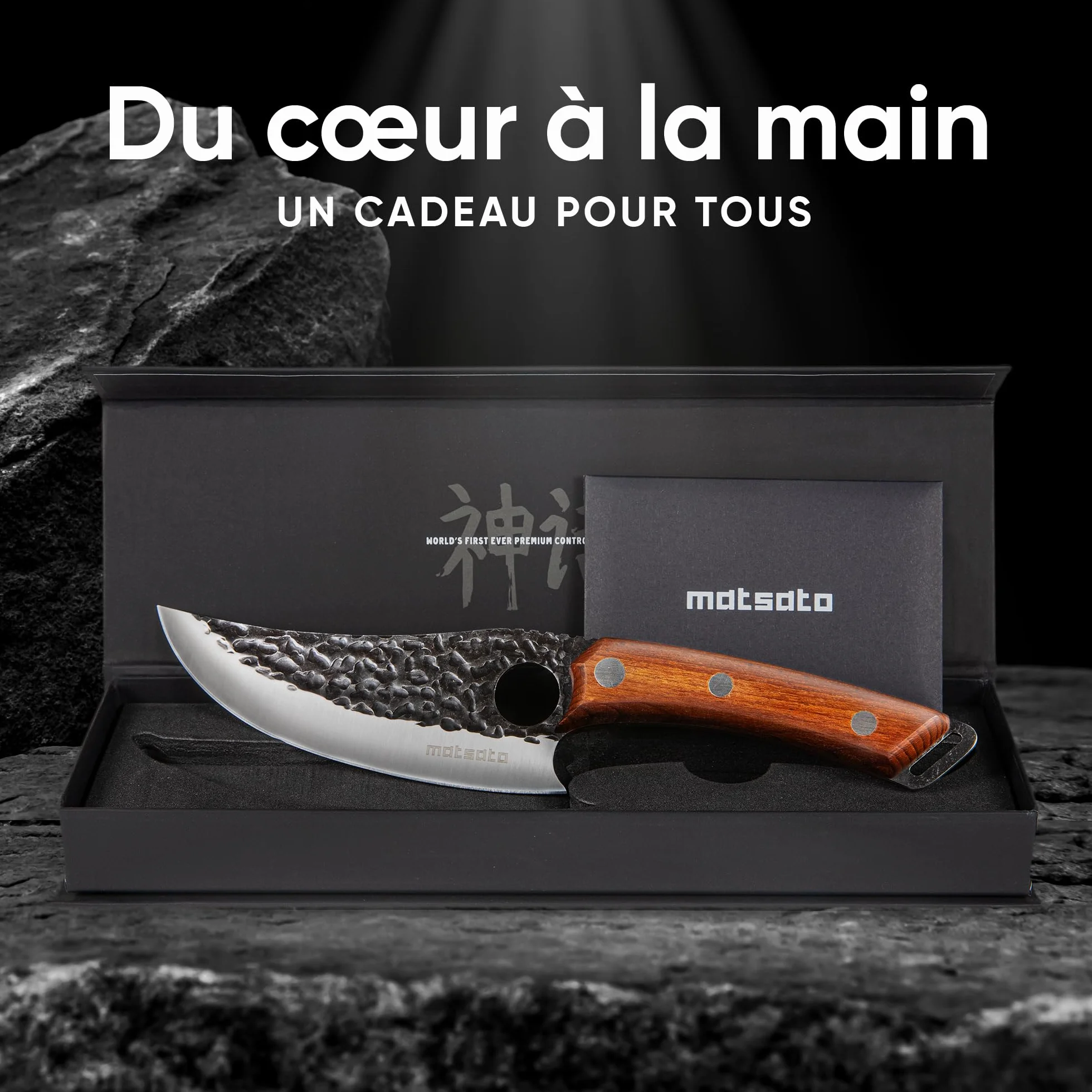 Matsato Couteau de Chef Acier Japonais Tranchant Viande Légumes