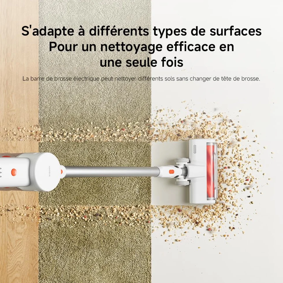 XIAOMI G20 Lite Aspirateur Balai sans Fil, Puissance 18 kPa, Jusqu'à 40 Min d'Autonomie, Détection Poussière Lumière Blanche, Vidage en 1 Clic, Brosse 2-en-1, Nettoyage Canapé & Clavier