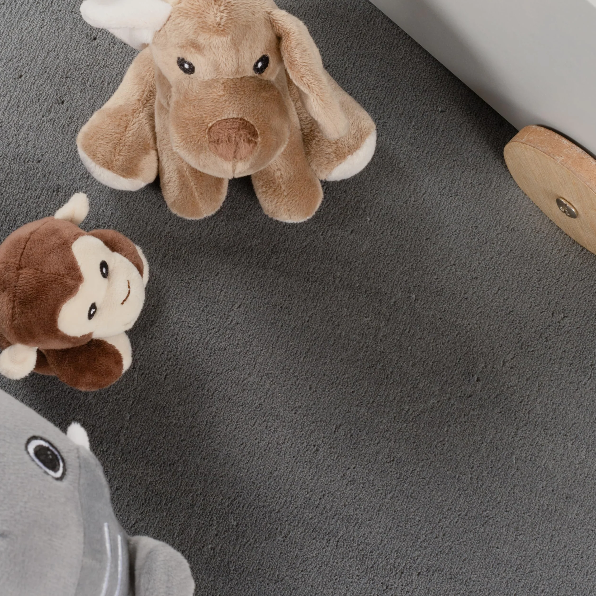 Paco Home Tapis Chambre Enfant Bebe Fille Garcon Moelleux Antidérapant Moderne 100x200 cm Anthracite