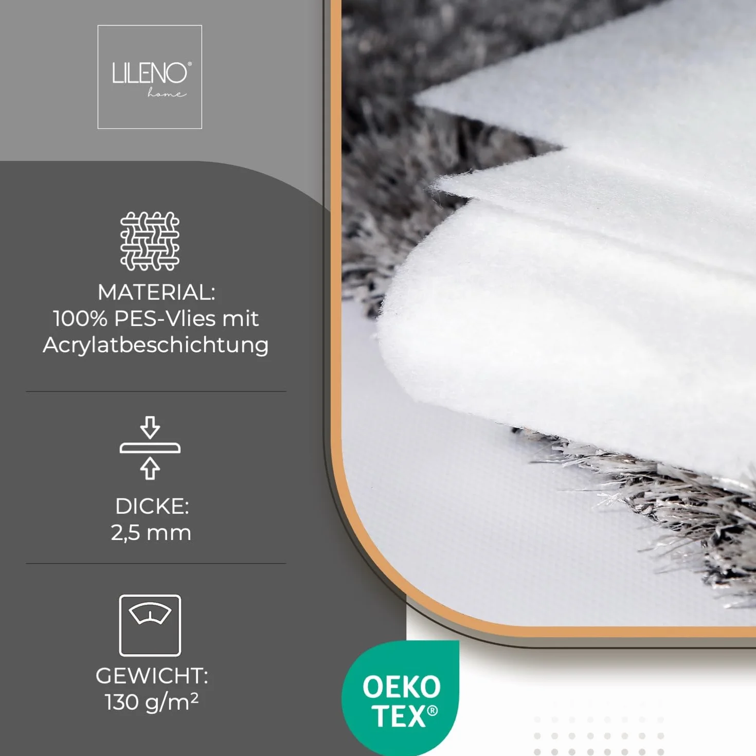 Tapis Antidérapant LILENO HOME 80 x 150 cm Non-Tissé Fin Découpable Universel