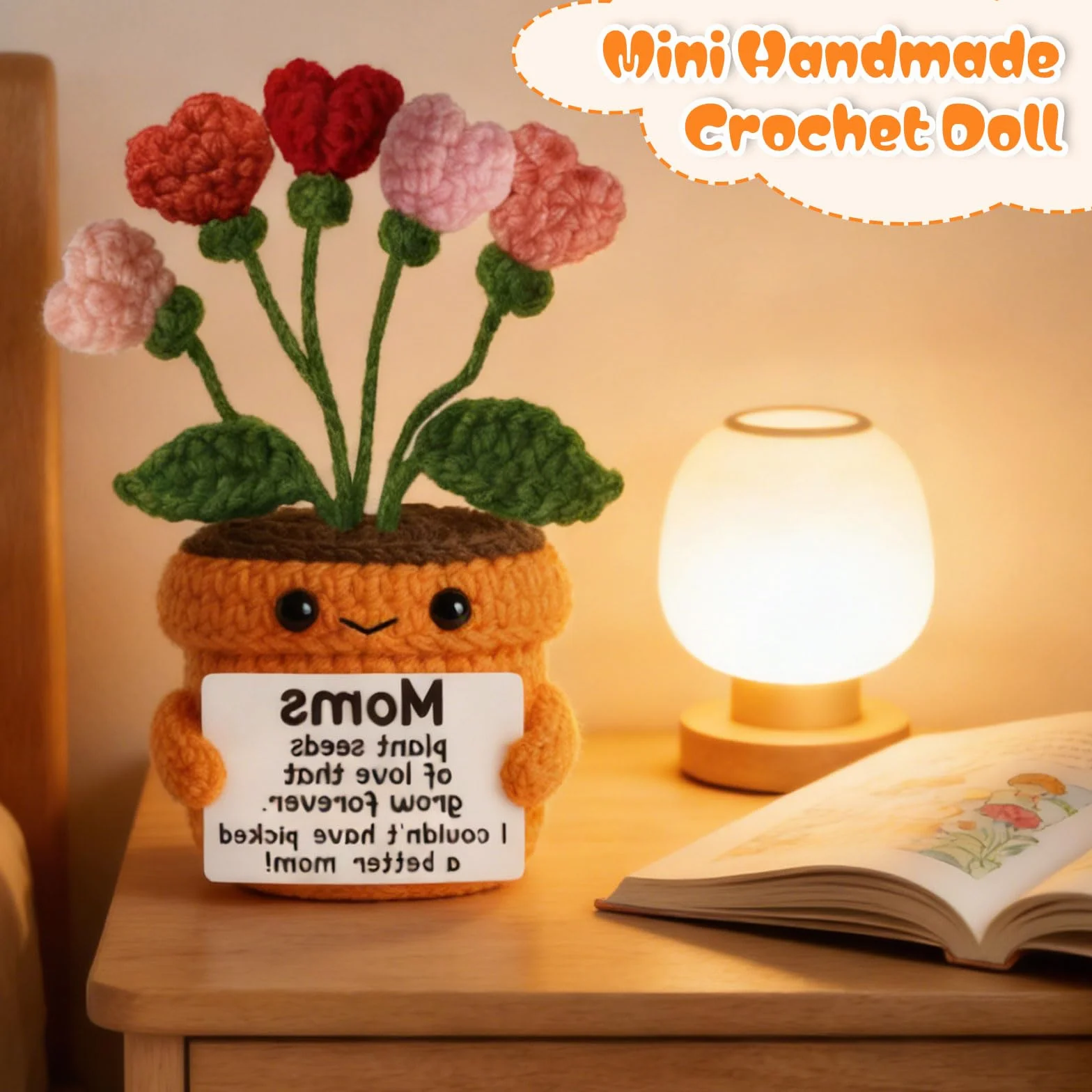 Cadeau Saint-Valentin Maman Fleur Coeur Artisanale Carte sentimentale Décoration fête des mères Anniversaire Belle-mère