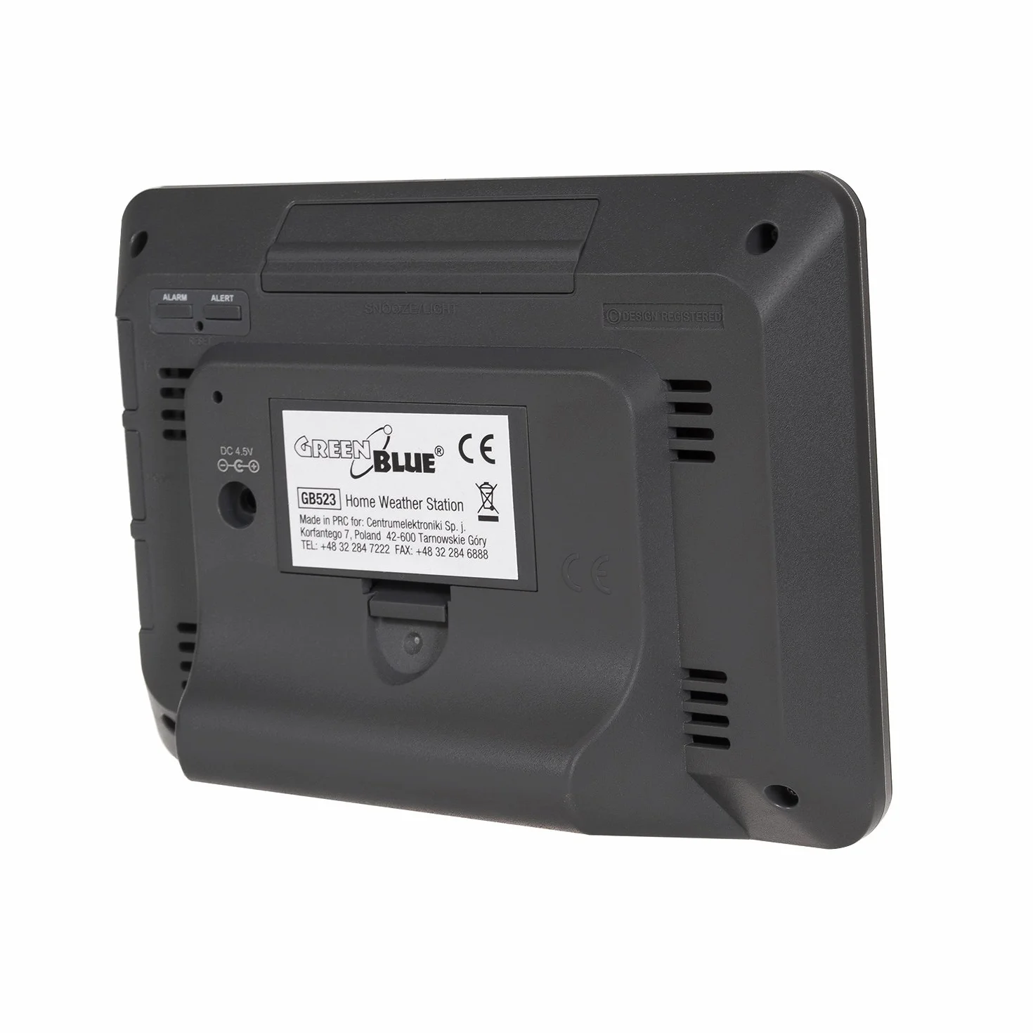Station météo sans fil GreenBlue GB523 avec alarme sonde extérieure réveil baromètre thermomètre phases de lune DCF