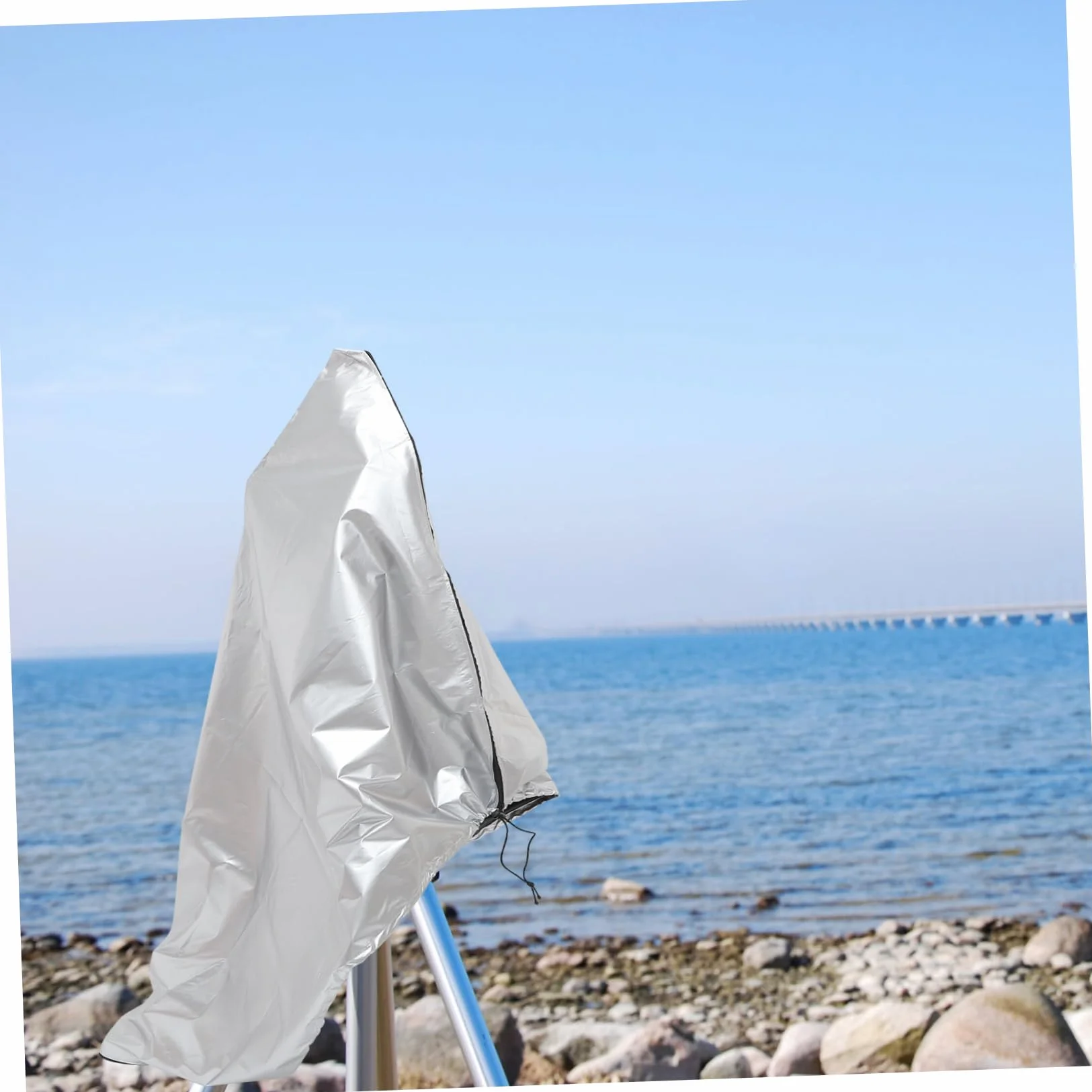 SECFOU Łatwy W Montażu Pokrowiec Na Teleskop 210d Oxford Rain Cover I Uv Do Teleskopu Silver 150x85cm