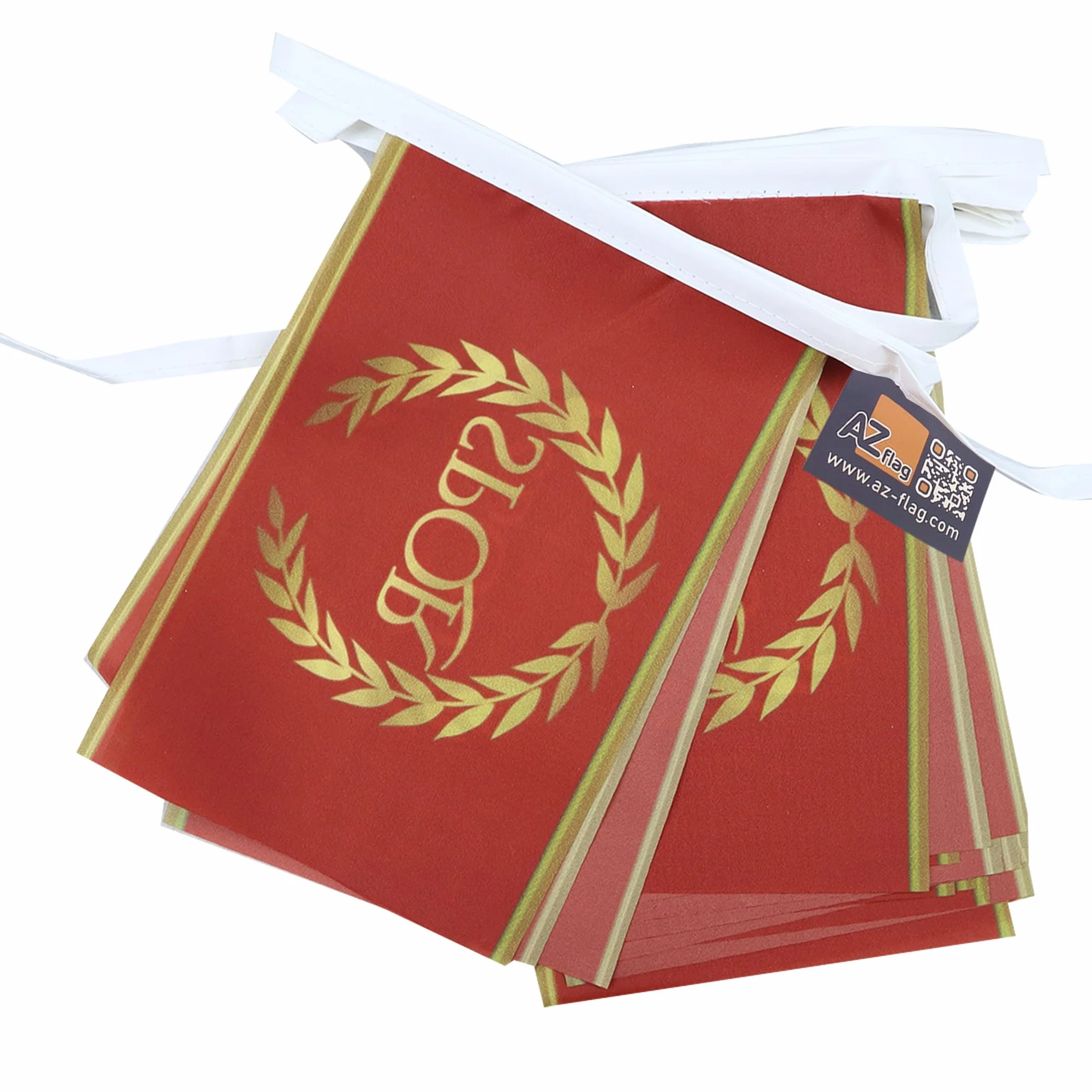 AZ FLAG Guirlande Drapeau Empire Romain 6 Mètres 20 Fanions Jules César 21x14 cm Polyester