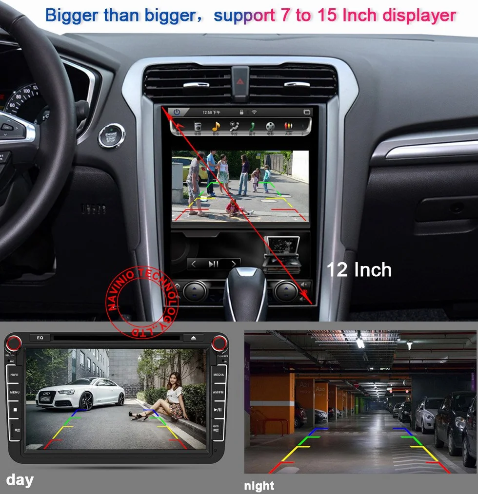 Kamera samochodowa szerokokątna pomoc przy parkowaniu, wodoszczelna, widoczność w nocy, kamera cofania HD, zamiennik do FIAT 500X, olej napędowy, SUV FWD 334 2014-2021/OEM 51962525