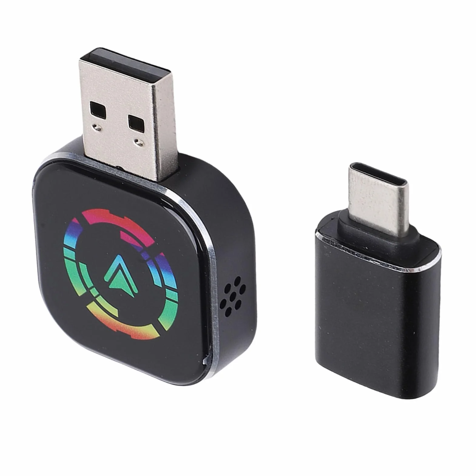 Ejoyous 2-w-1 Bezprzewodowy Adapter Auto Auto, Wireless Adapter 5.8 GHz-WLAN z Adapterem Typu C-AUF-USB IOS 6+/ 10+