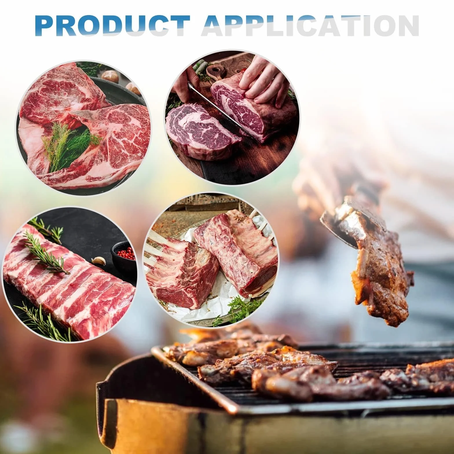 MXBAOHENG Injecteur de Viande Électrique 50W Marinade Automatique Seringue Viande 10 Aiguilles Inox Rôtir Dinde Porc Bœuf